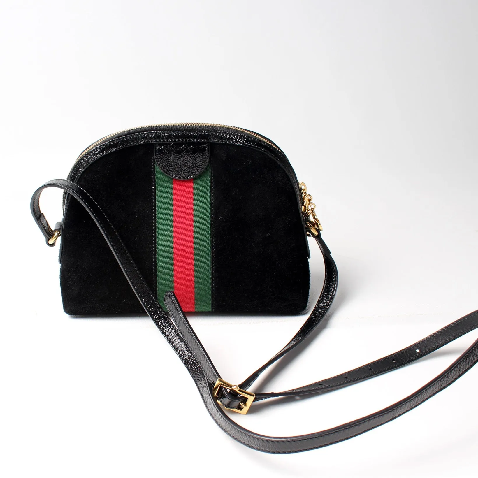 499621 Ophidia GG Suede Small Crossbody