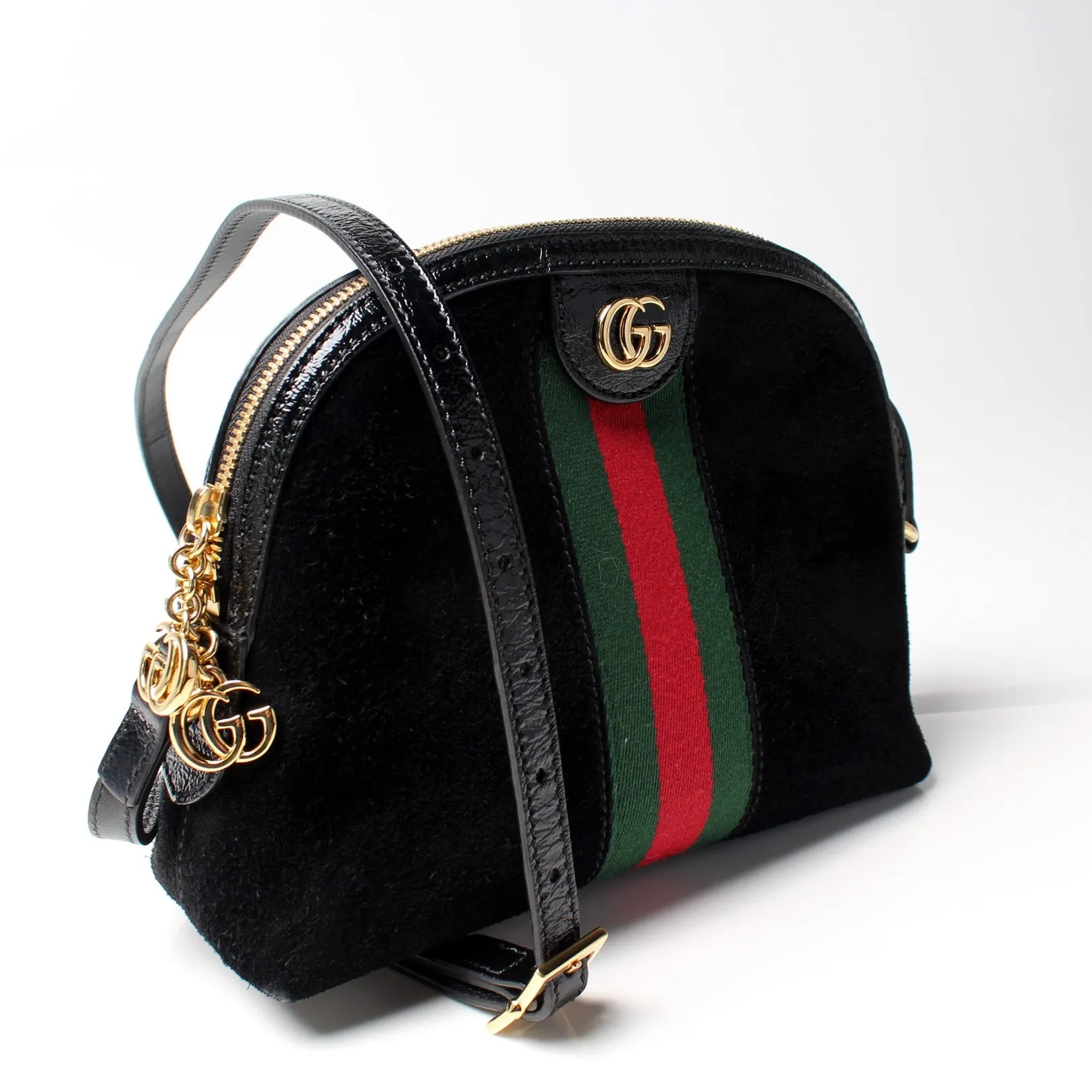 499621 Ophidia GG Suede Small Crossbody