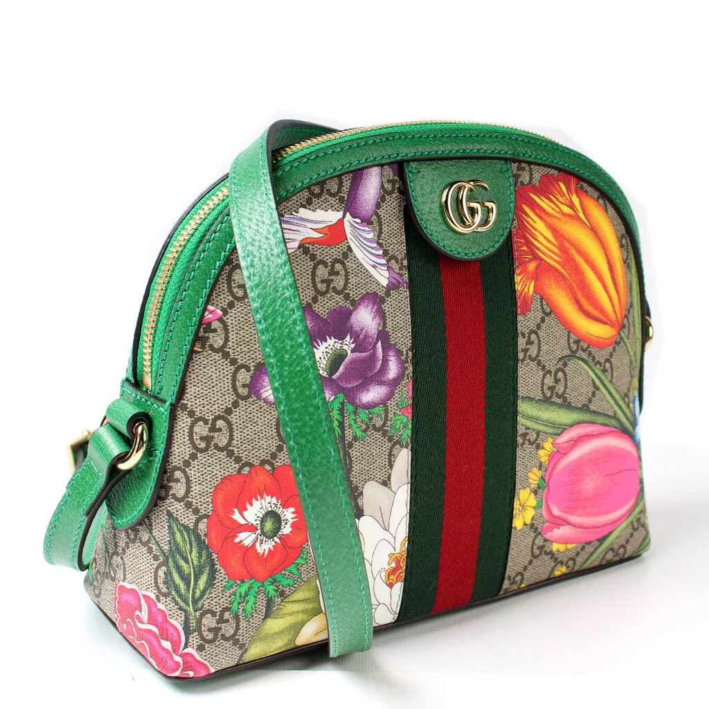 499621 Ophidia GG Supreme Flora Small Crossbody