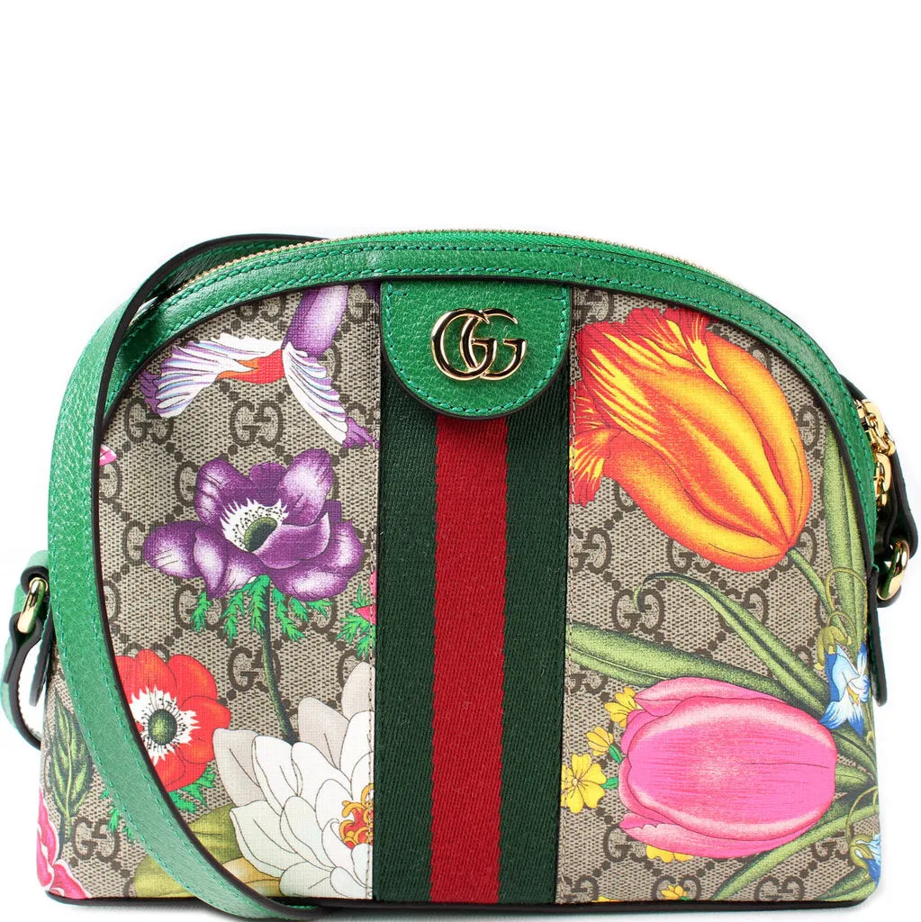 499621 Ophidia GG Supreme Flora Small Crossbody