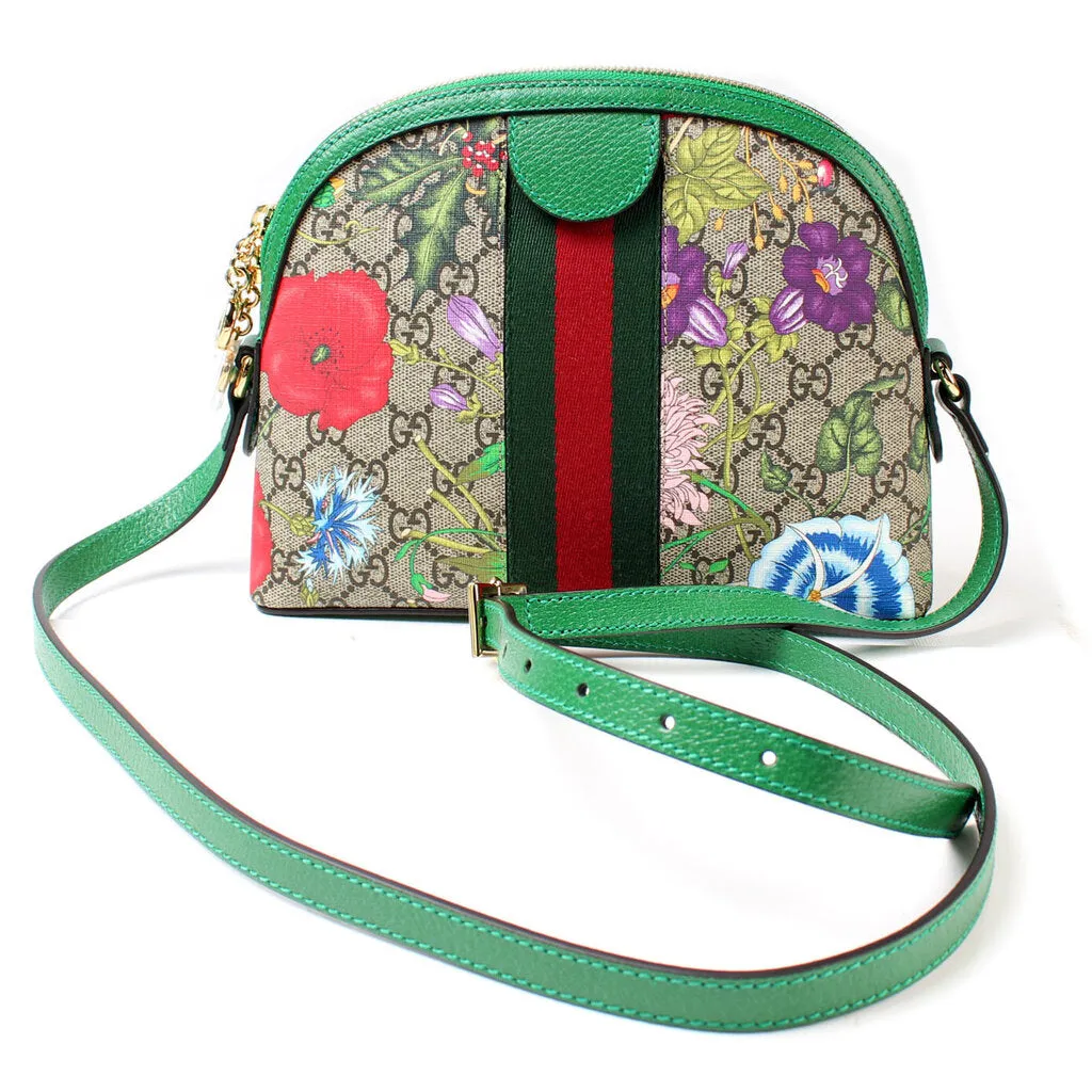 499621 Ophidia GG Supreme Flora Small Crossbody