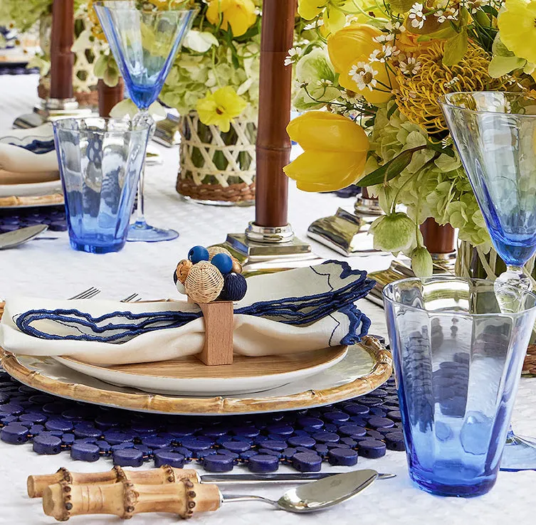 Aegean Blue Mouth-Blown Glass Sets