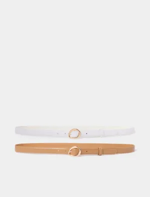 Ali 2 Pack Abstract Buckle Belt