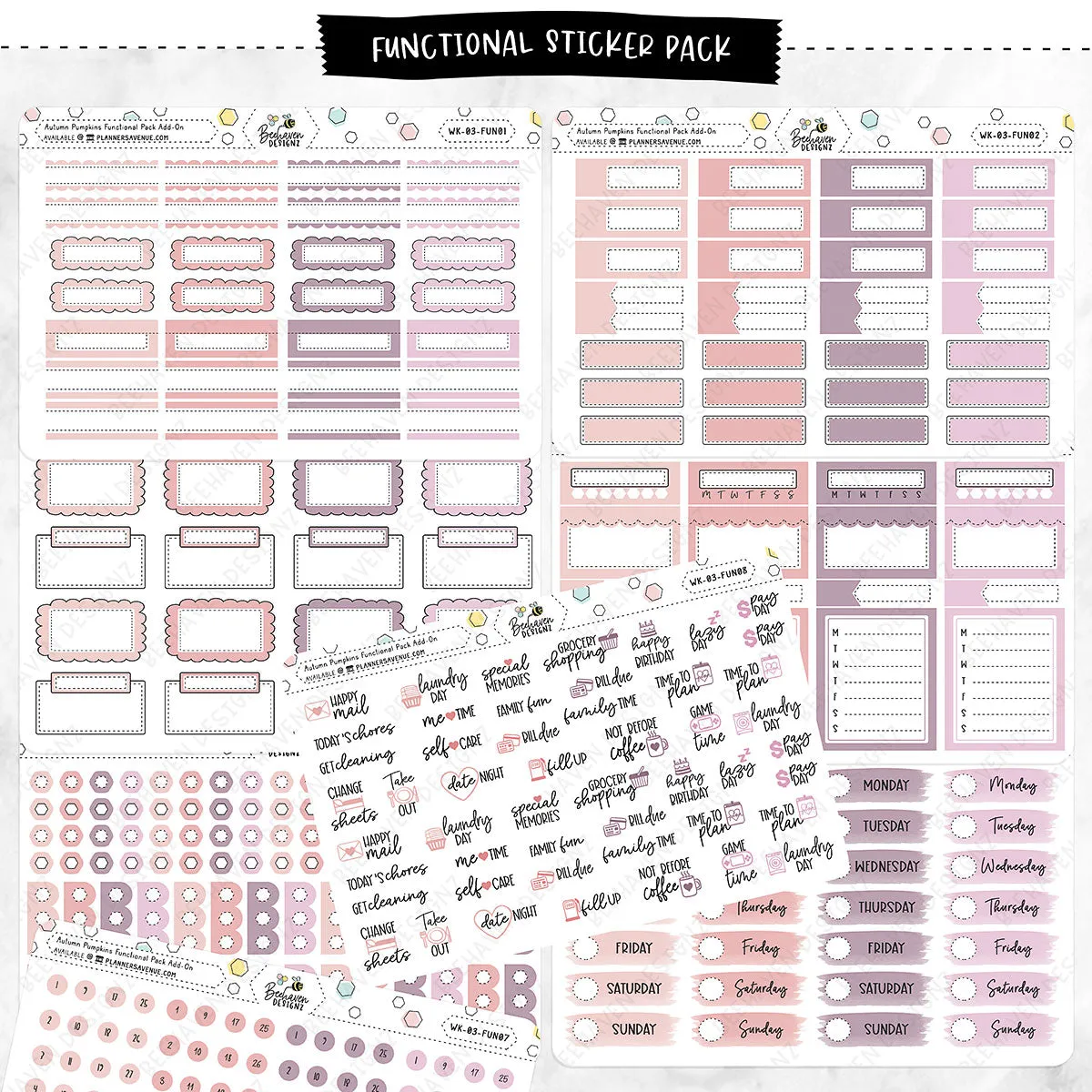 Autumn Pumpkin Functional Sticker Kit