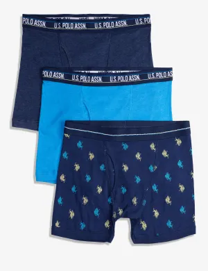 Blue Collection 3PK Cotton Boxer Briefs With Fly Pouch