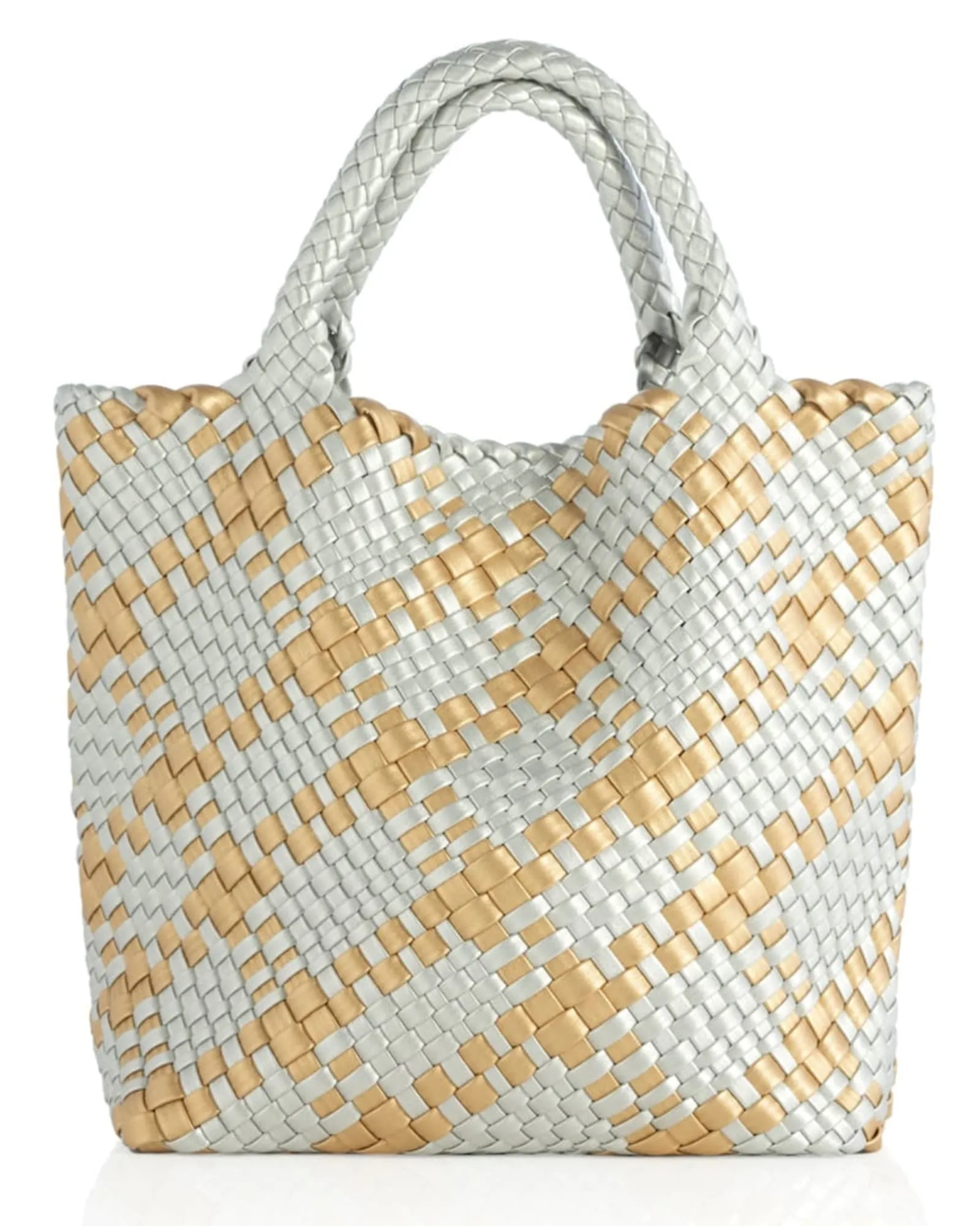 Blythe Plaid Mini Tote | Metal