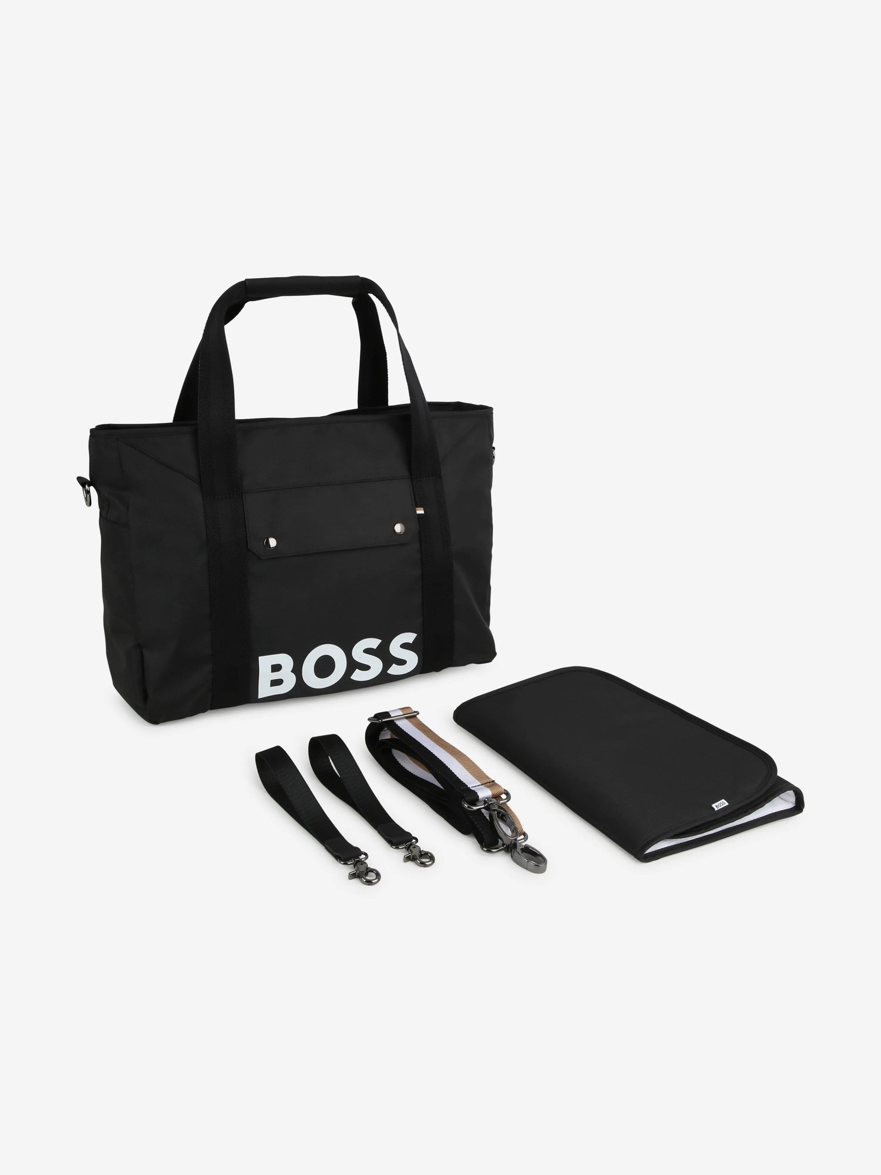 BOSS Baby Logo Changing Bag in Black (42cm)