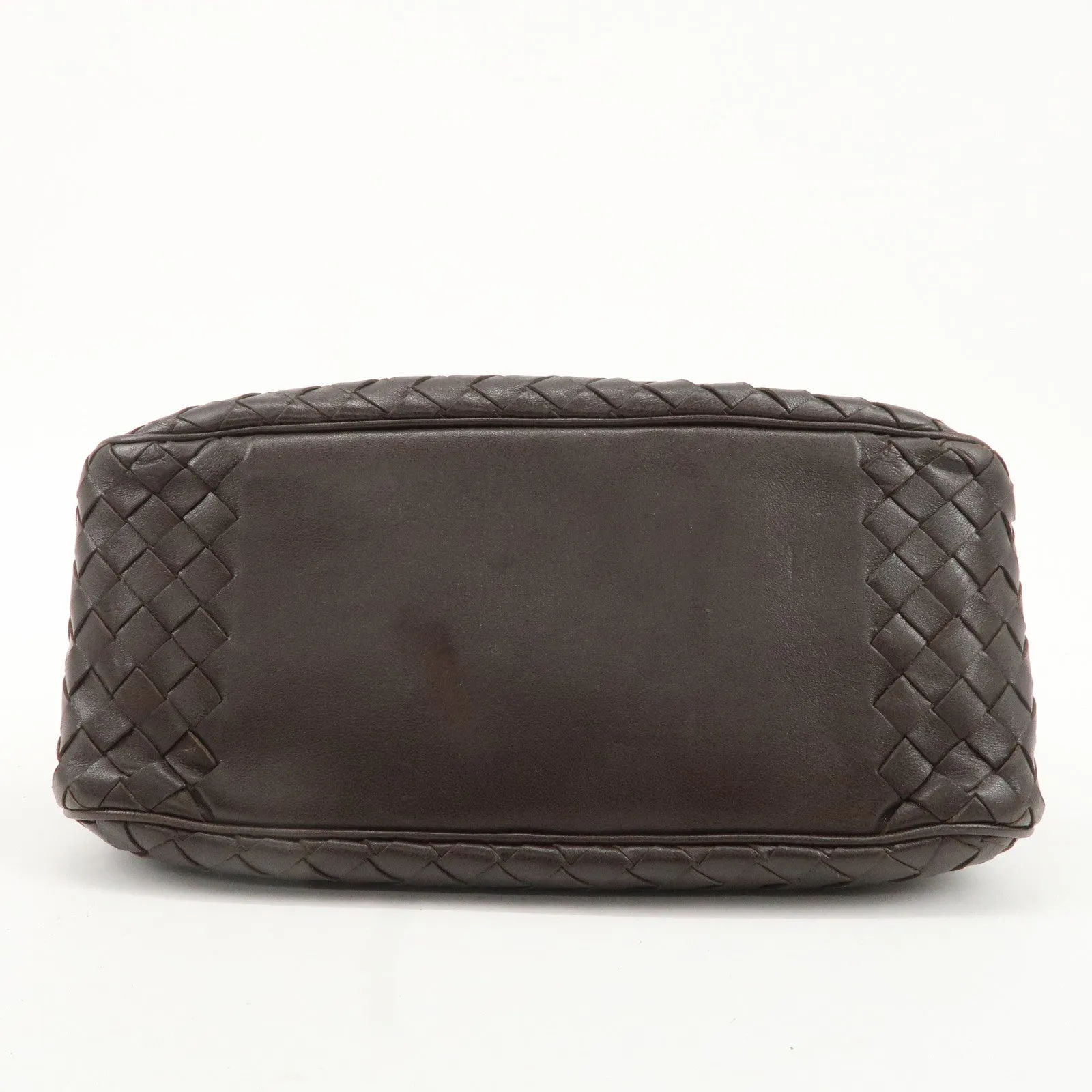 BOTTEGA VENETA Intrecciato Leather One-shoulder Bag Brown 142467 Used