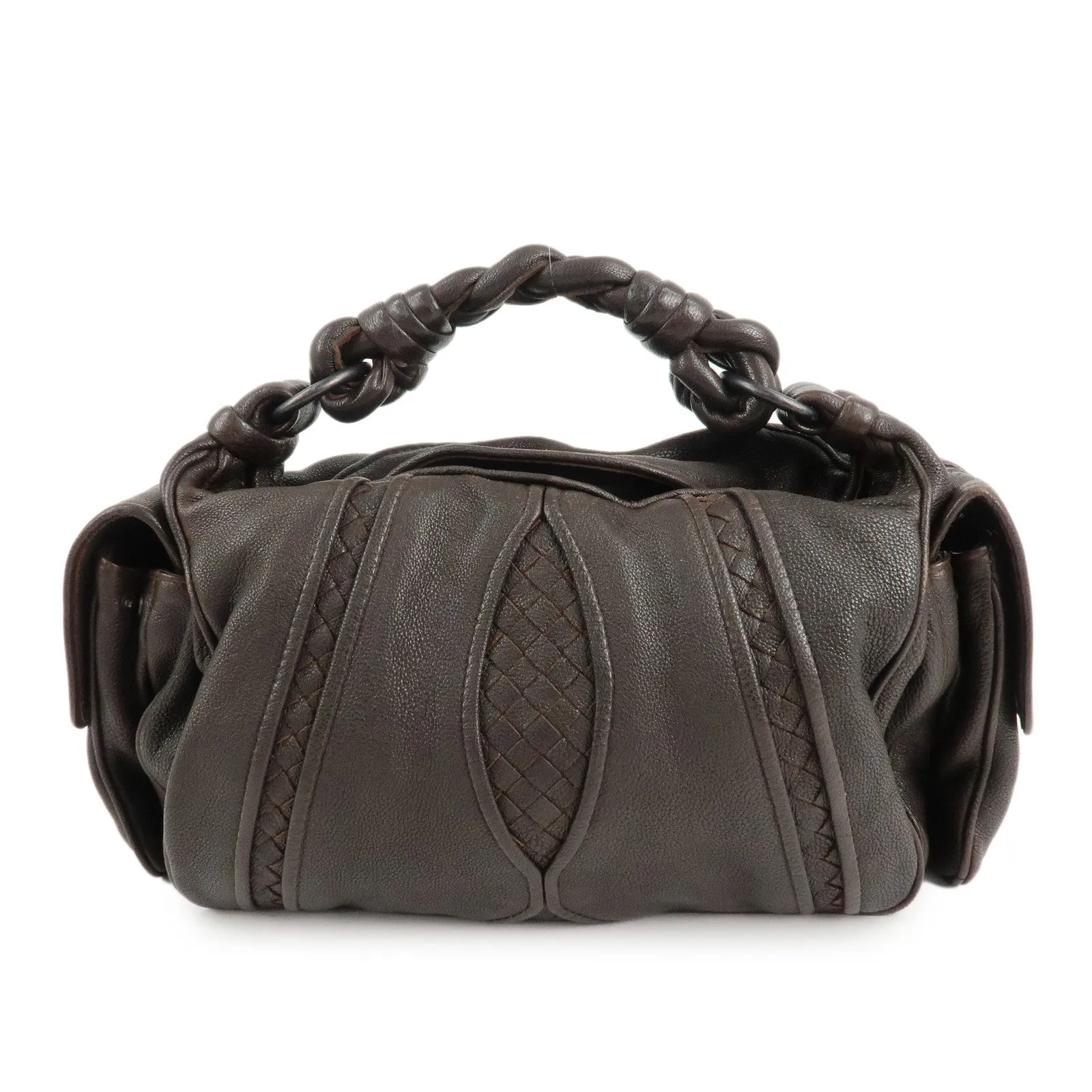BOTTEGA VENETA Intrecciato Leather Shoulder Bag 179309 Used