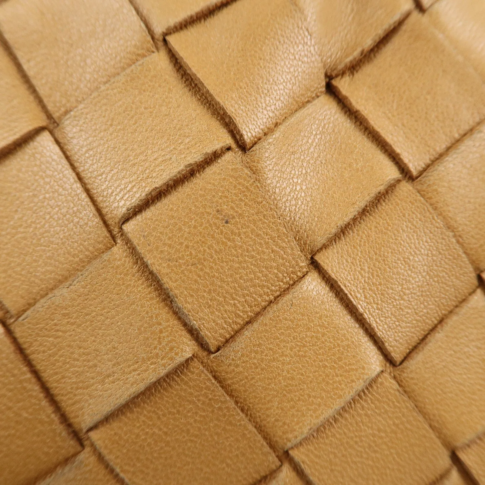 BOTTEGA VENETA Intrecciato Leather Small Shoulder Bag  Brown Used