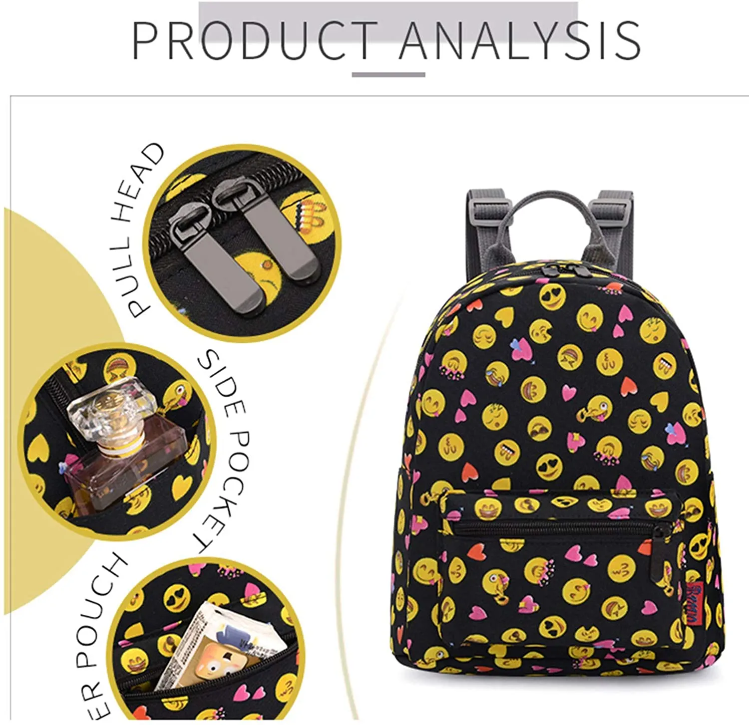 Bravo! Fashion Design All Purpose 9" Floral Backpack (Galaxy Blue)