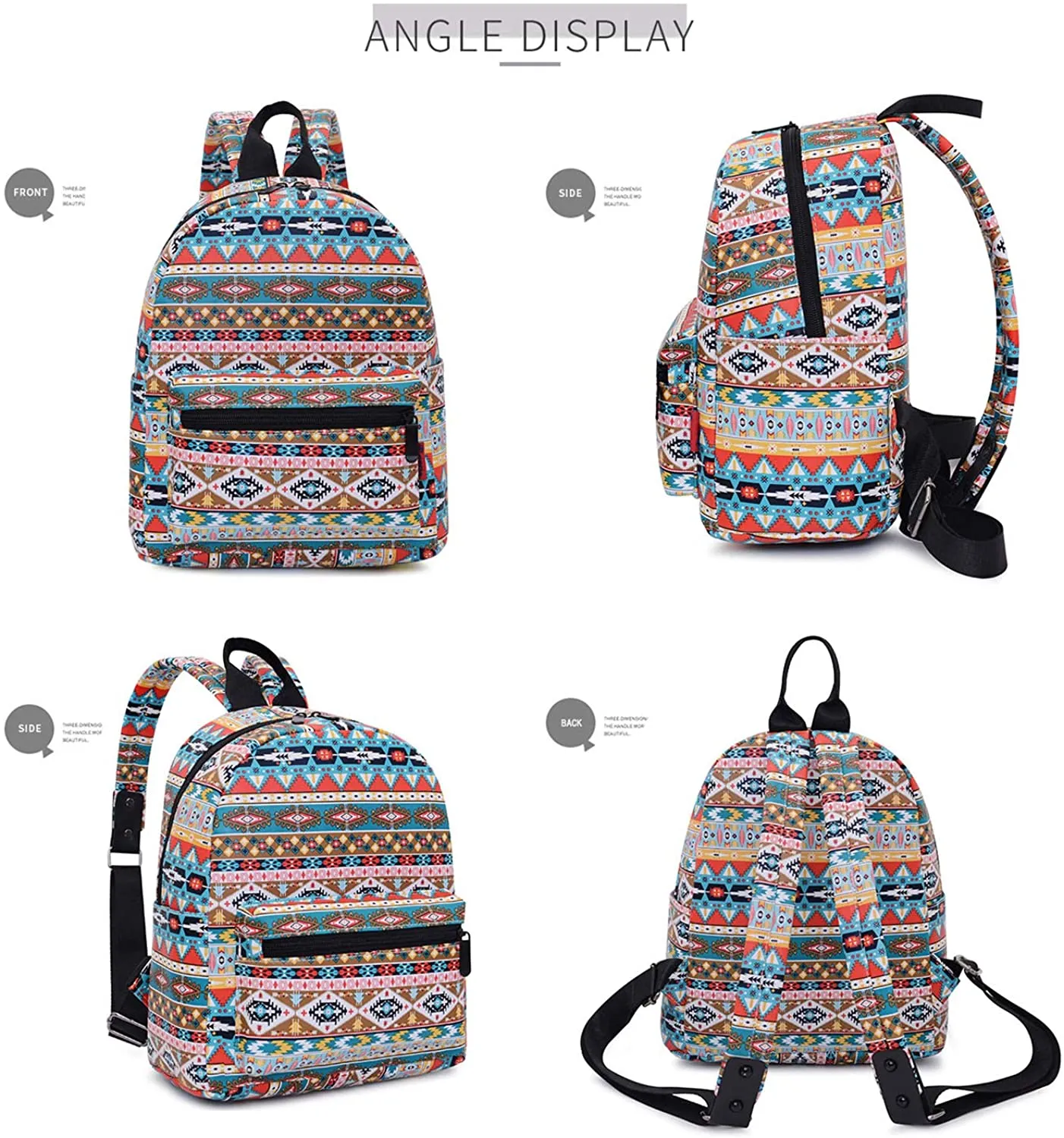 Bravo! Fashion Design Leatherette 12" Backpack (Embroider Purple)
