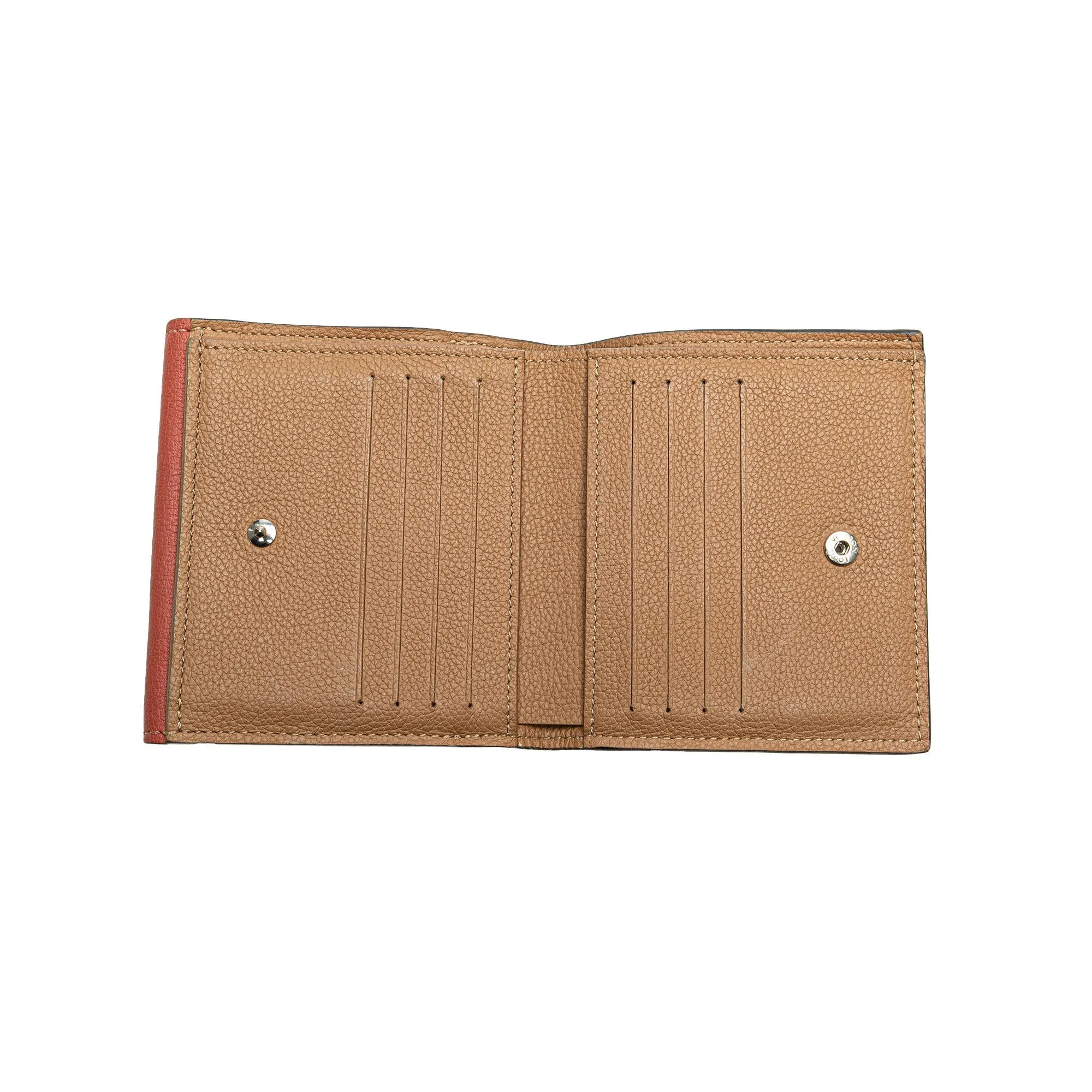 Brown Louis Vuitton Lockme II Compact Wallet