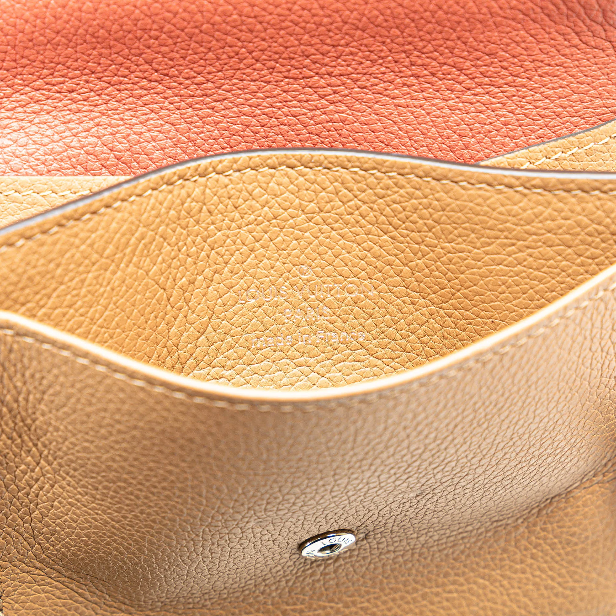 Brown Louis Vuitton Lockme II Compact Wallet