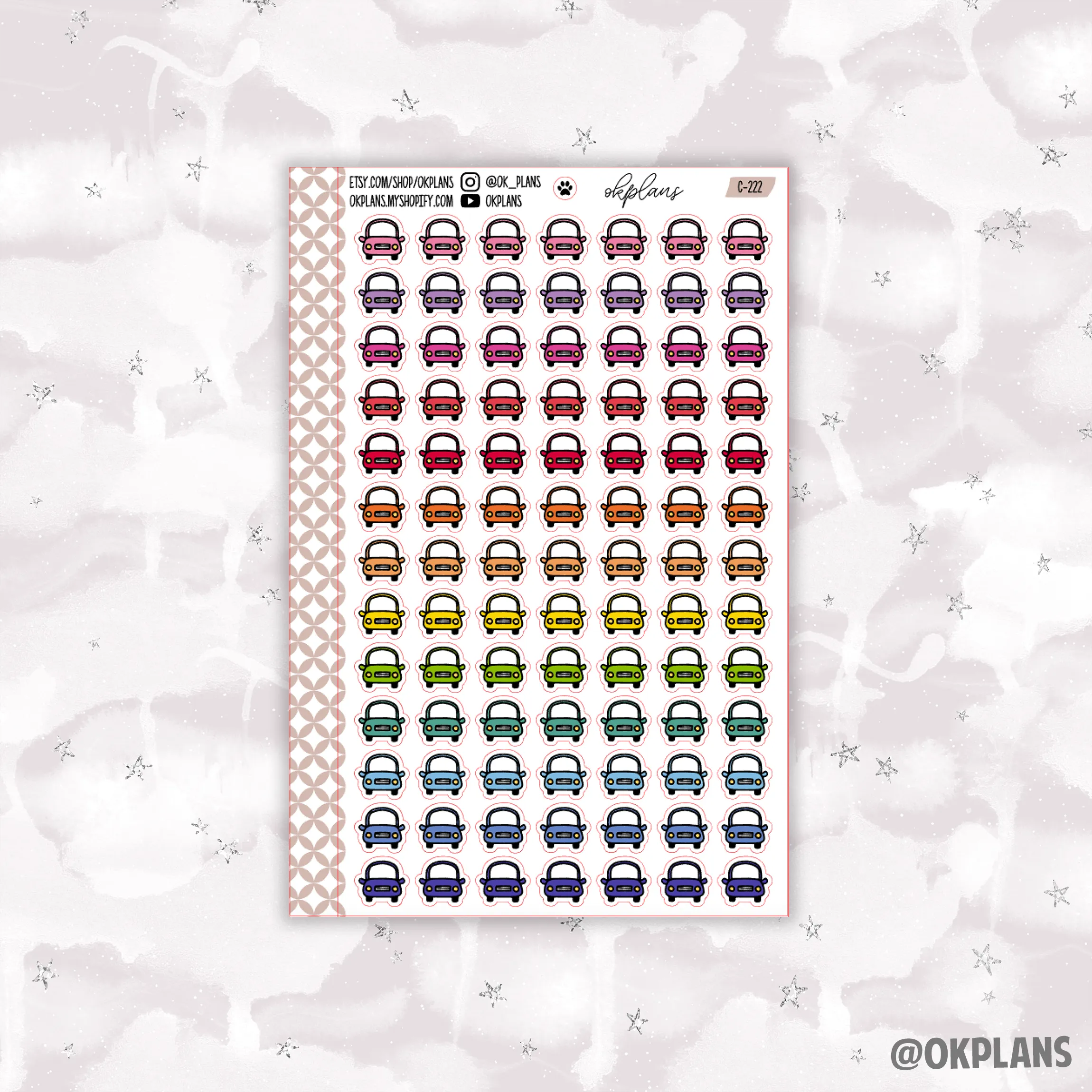 Car // Multicolor Functional Doodle