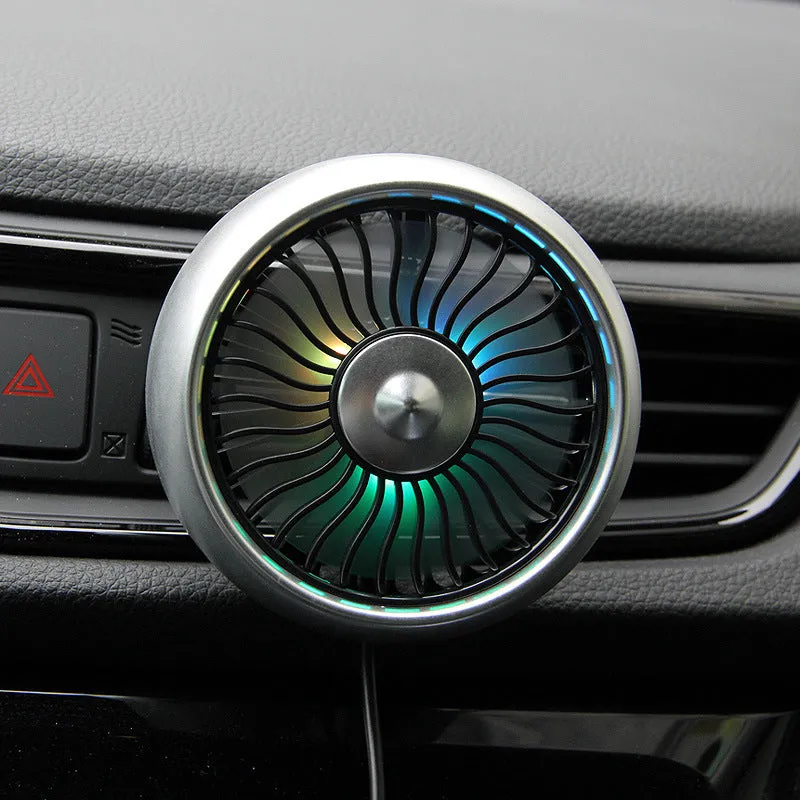 Car Usb Fan Air Outlet Lighting Creative Car Interior Car Auto