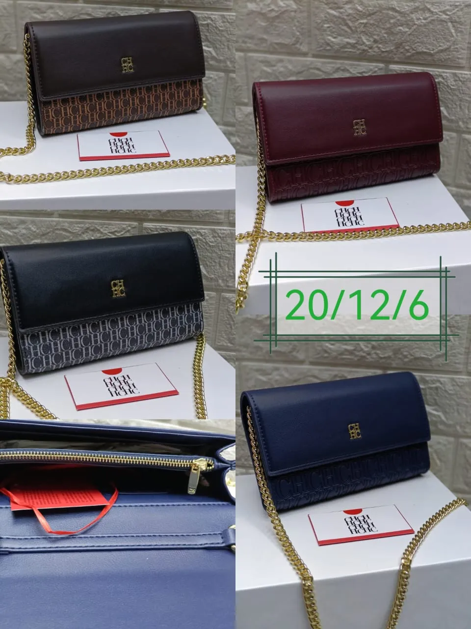 CAROLNA HERRERA Leather mini bag 20*12CM