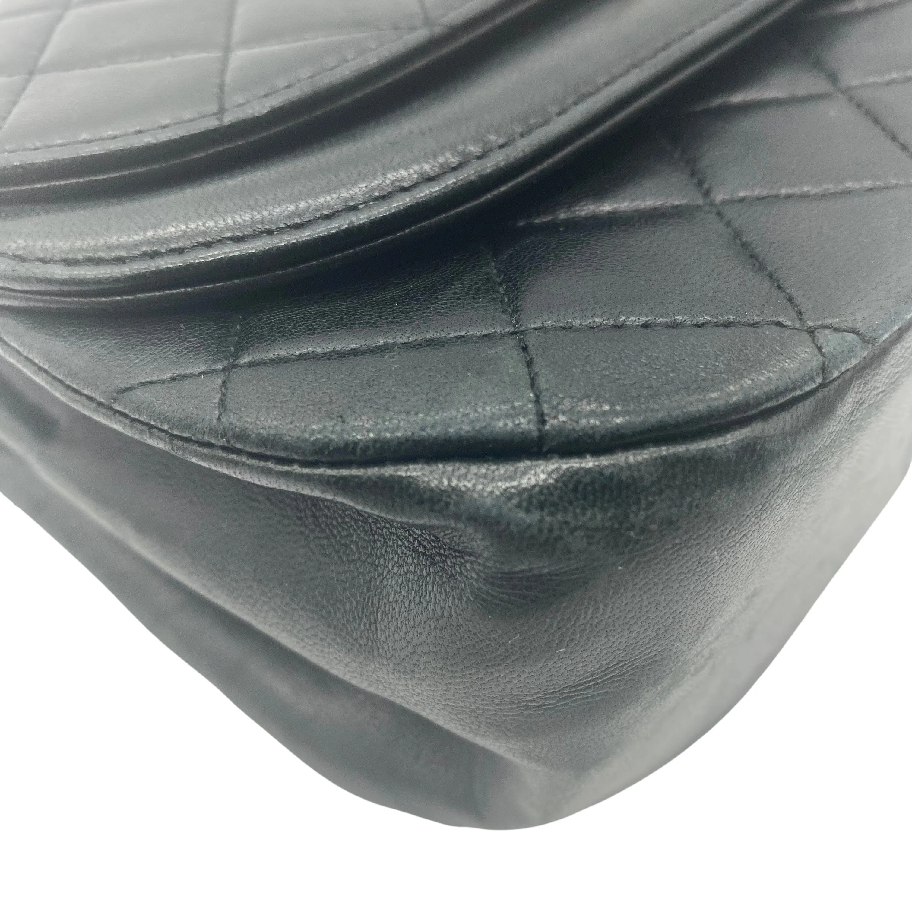 Chanel Black Leather Diana shoulder bag