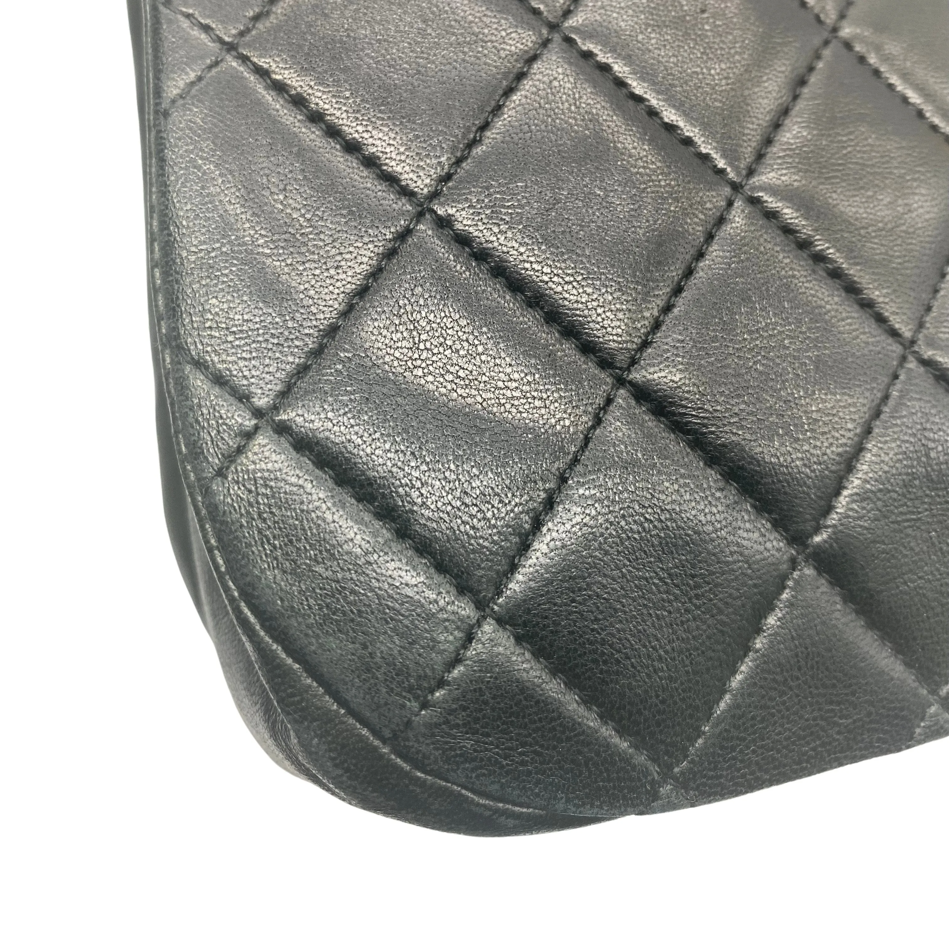 Chanel Black Leather Diana shoulder bag
