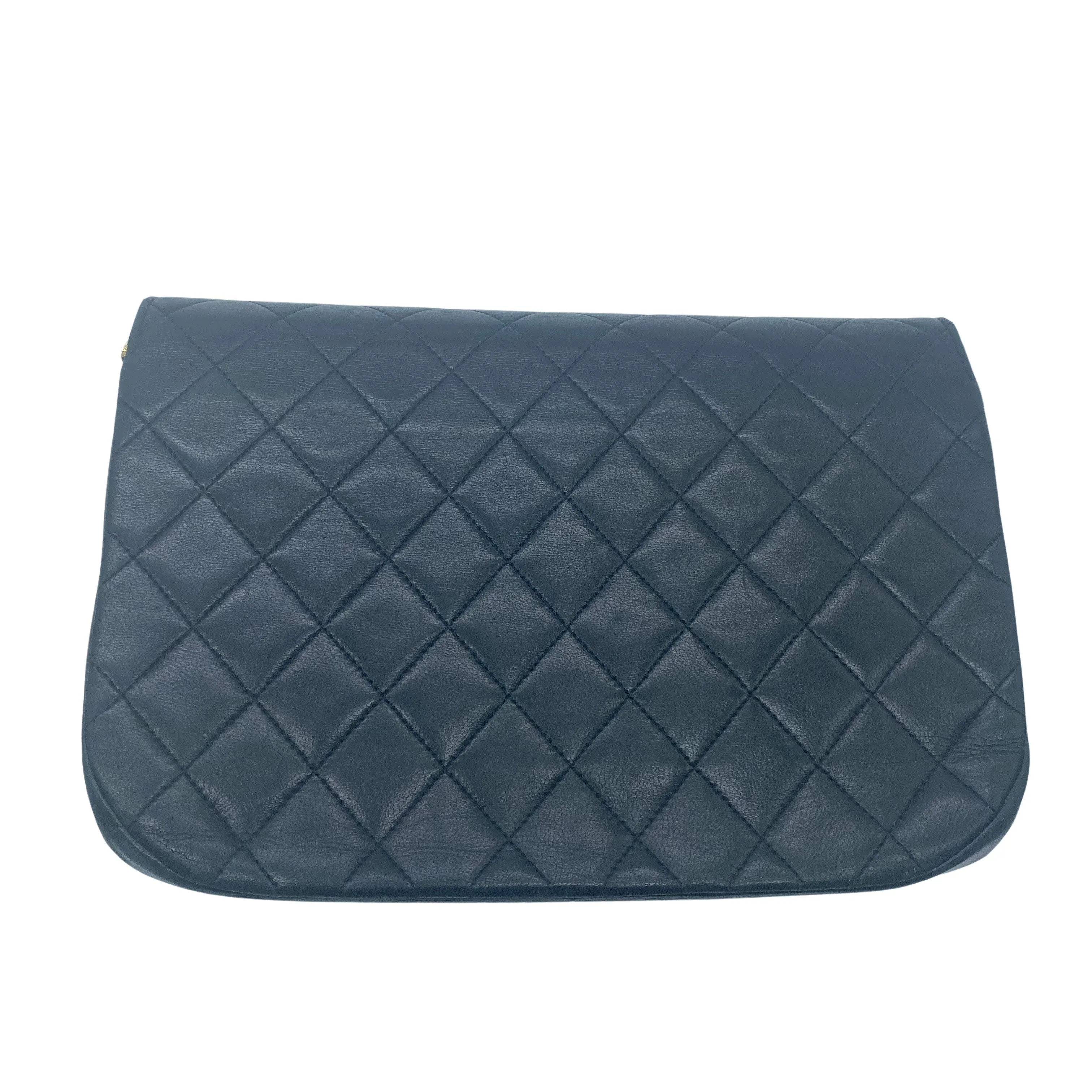 Chanel Black Leather Diana shoulder bag