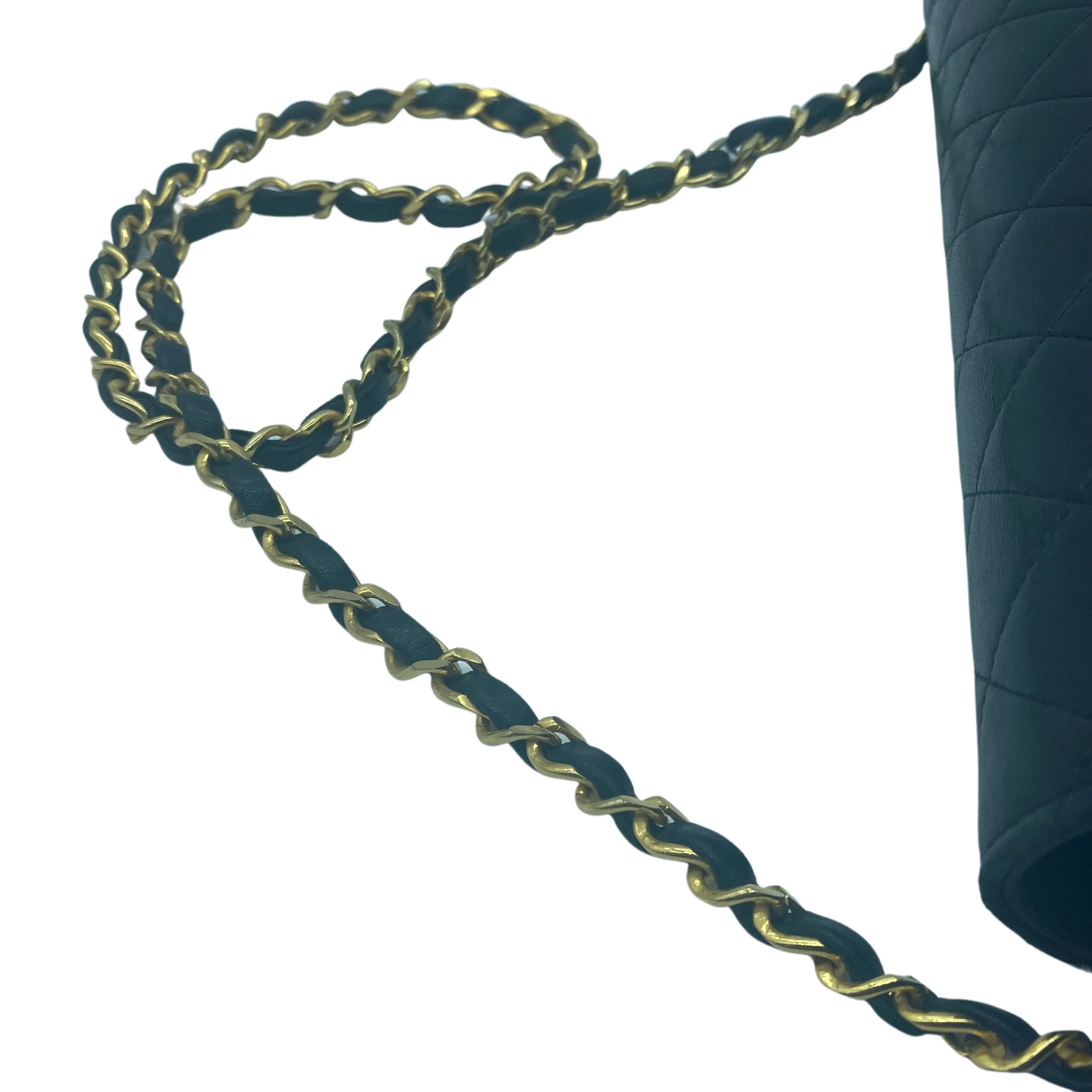 Chanel Black Leather Diana shoulder bag