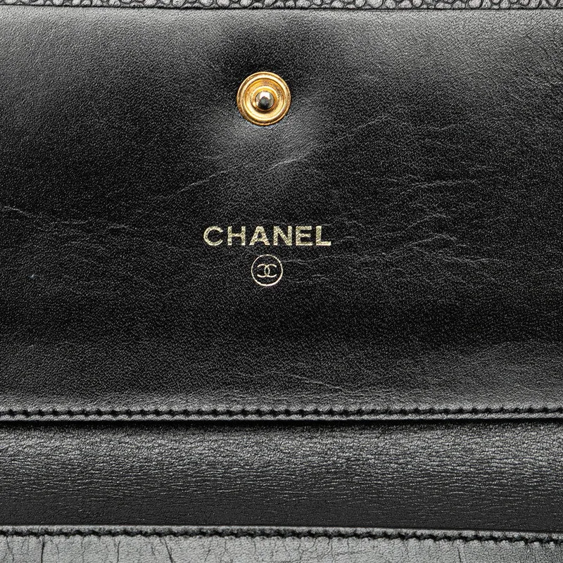 Chanel Coco Mark Compact Trifold Wallet Leather Short Wallet A13226 in Good condition