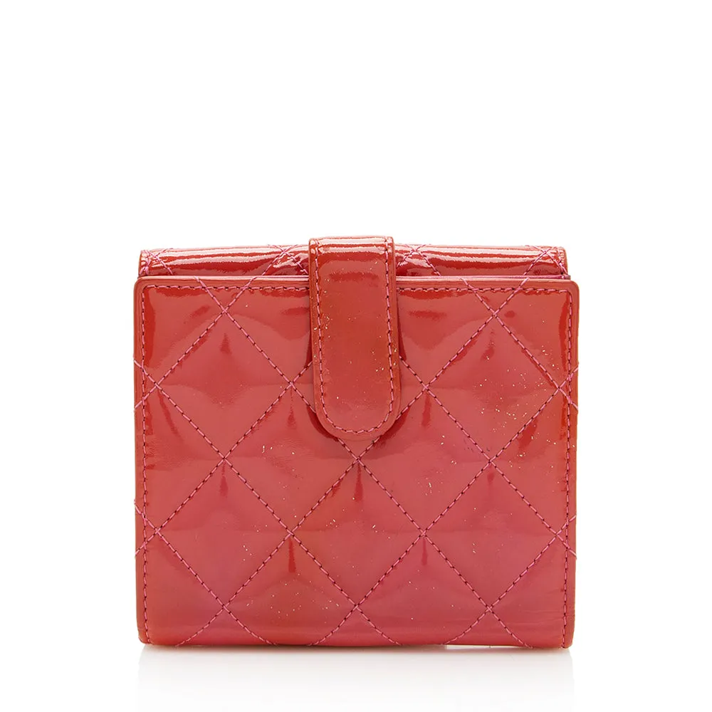 Chanel Patent Leather Compact French Wallet - FINAL SALE (SHF-18986)