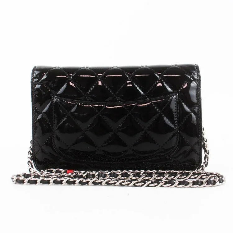 Chanel Wallet On Chain (WOC) Black Quilted Leather Small Crossbody Bag 2015
