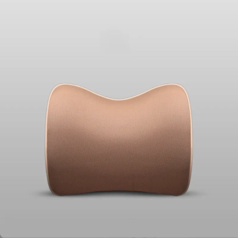 Color: Brown, Style: Headrest - Memory foam car headrest lumbar