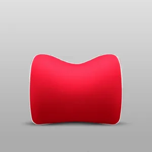 Color: Red, Style: Headrest - Memory foam car headrest lumbar