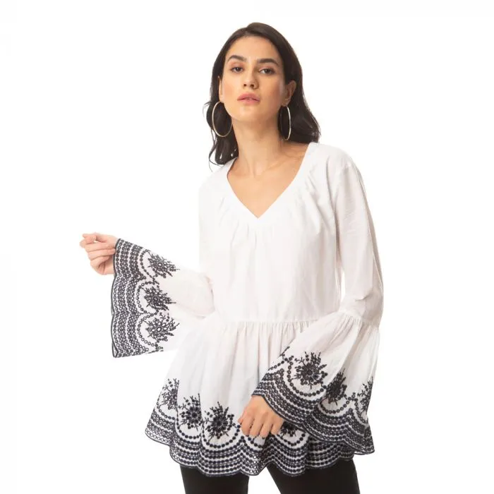 ELEGANT EMBROIDERED TOP - MYRA BAG