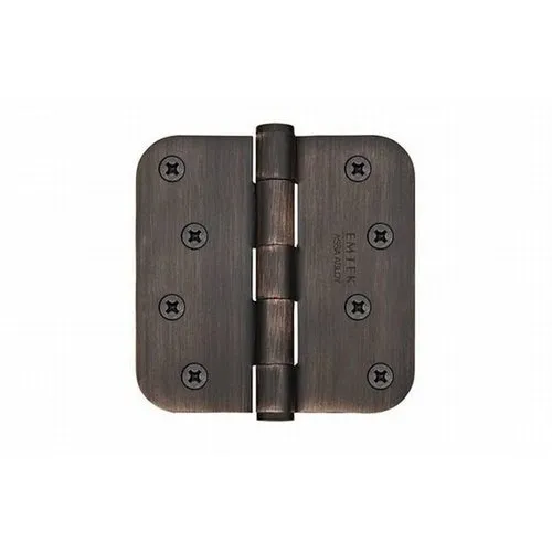 Emtek 91034 Steel Plain Bearing Hinge, 4" x 4", with 5/8" Radius Corners - Sold in Pairs