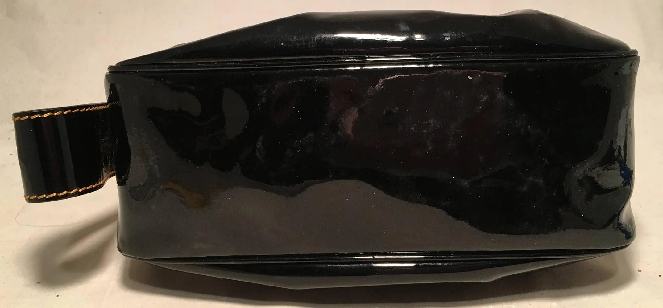 FENDI Borsa Mini B Black Patent Leather Handbag