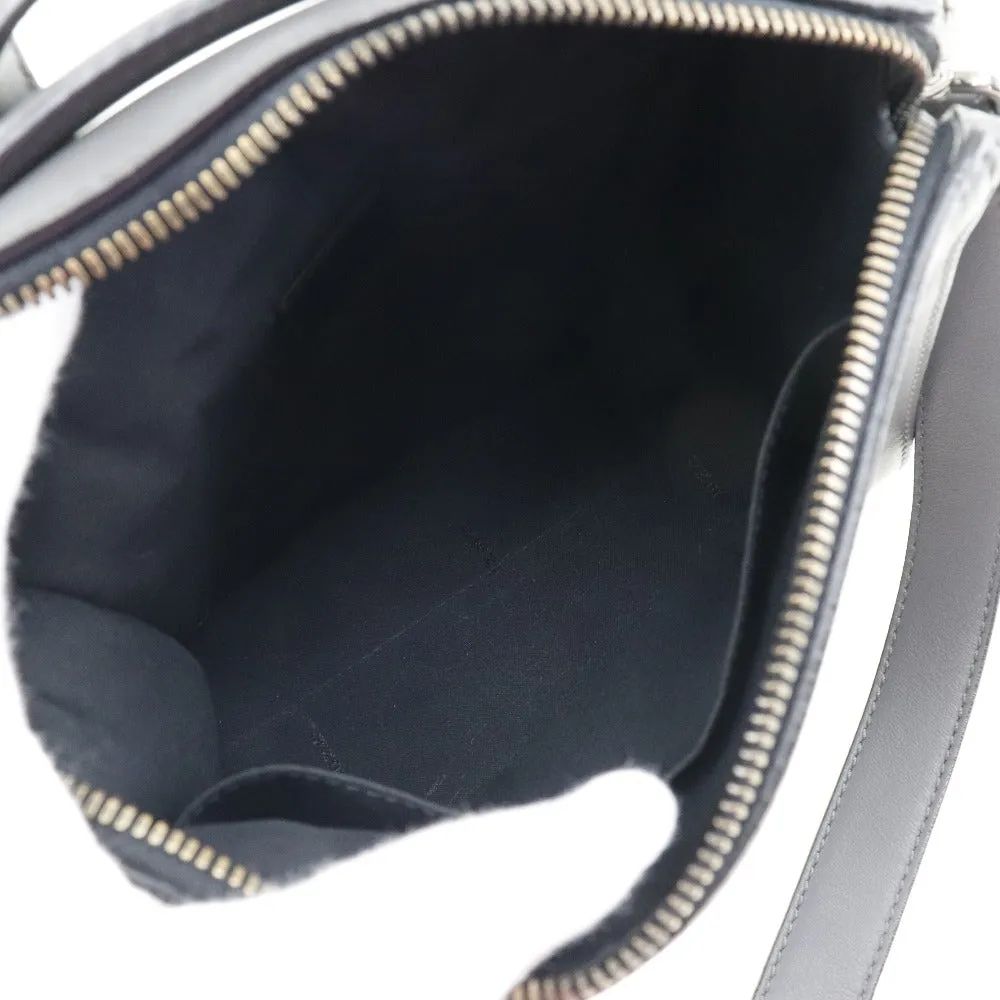 FENDI Handbag 7M0238O7B leather gray 2WAYShoulder mini messenger Women Used
