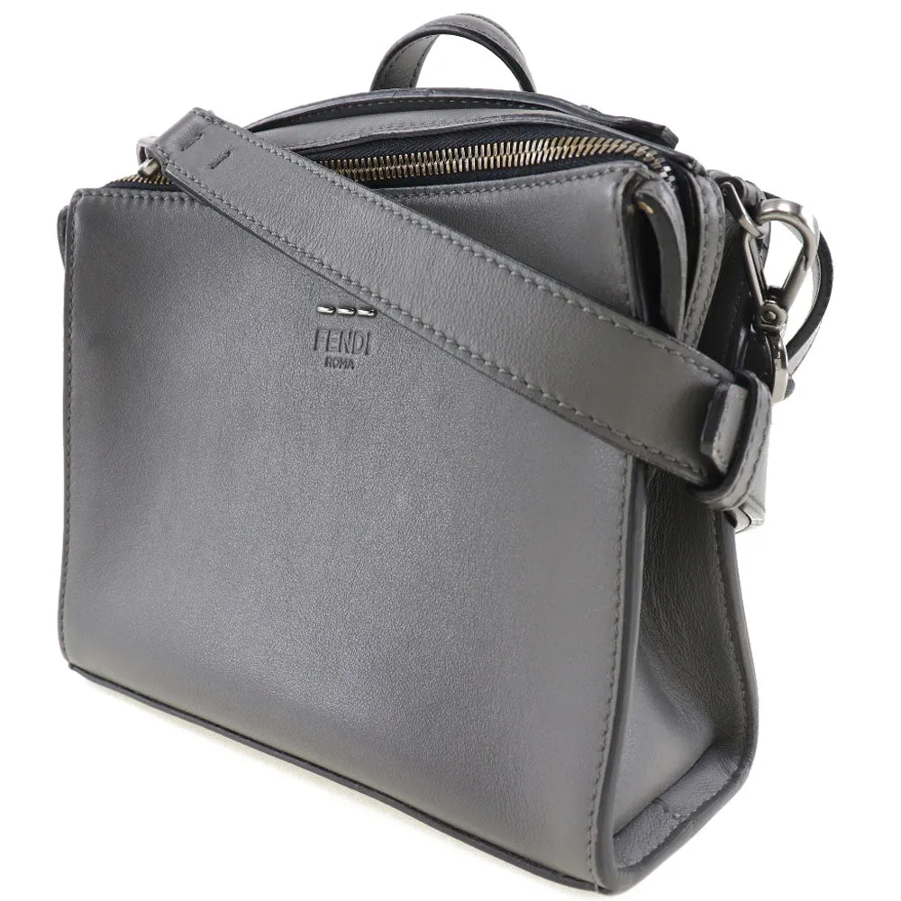 FENDI Handbag 7M0238O7B leather gray 2WAYShoulder mini messenger Women Used