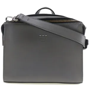 FENDI Handbag 7M0238O7B leather gray 2WAYShoulder mini messenger Women Used