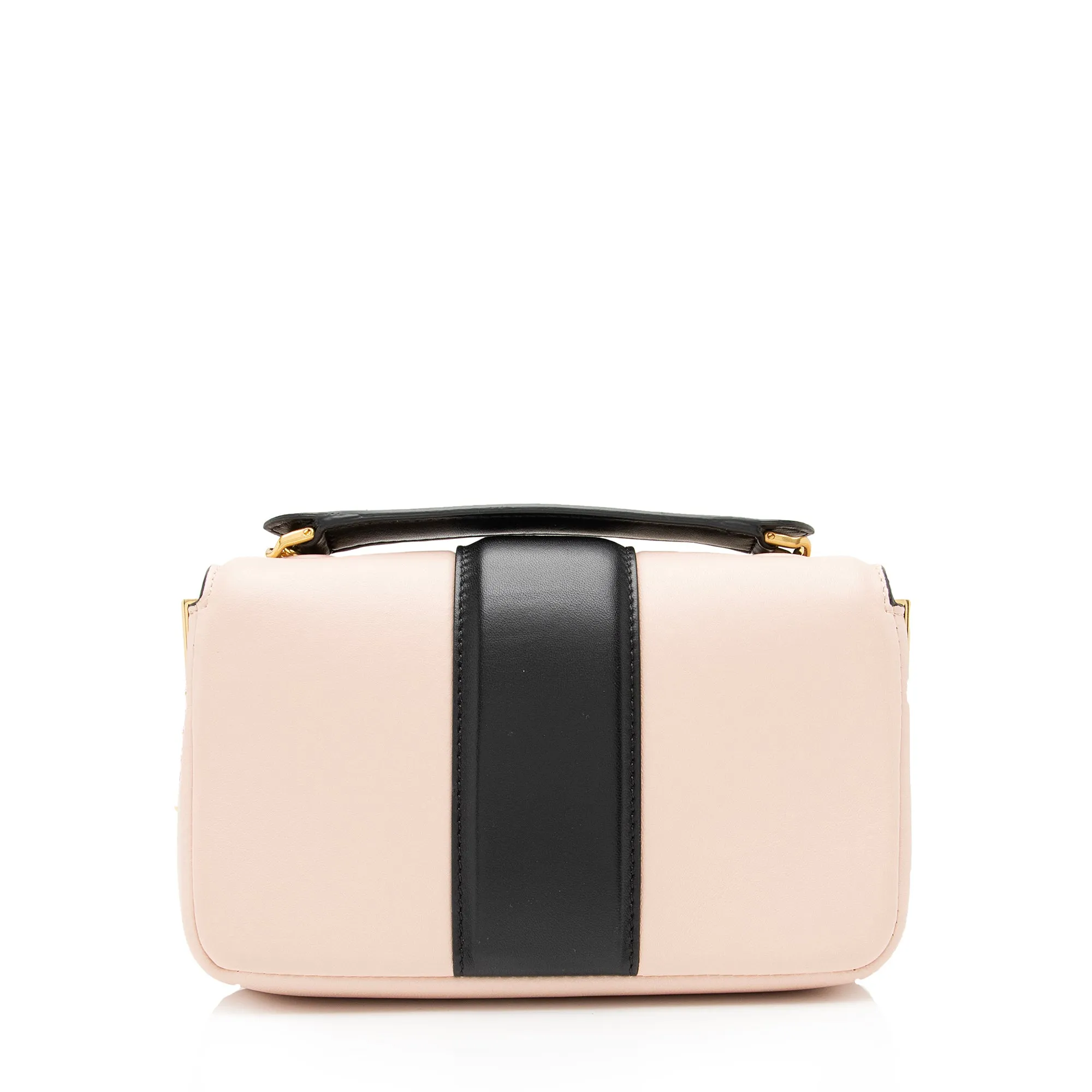 Fendi Lambskin Bi Color Baguette Mini Chain Bag (SHF-23605)