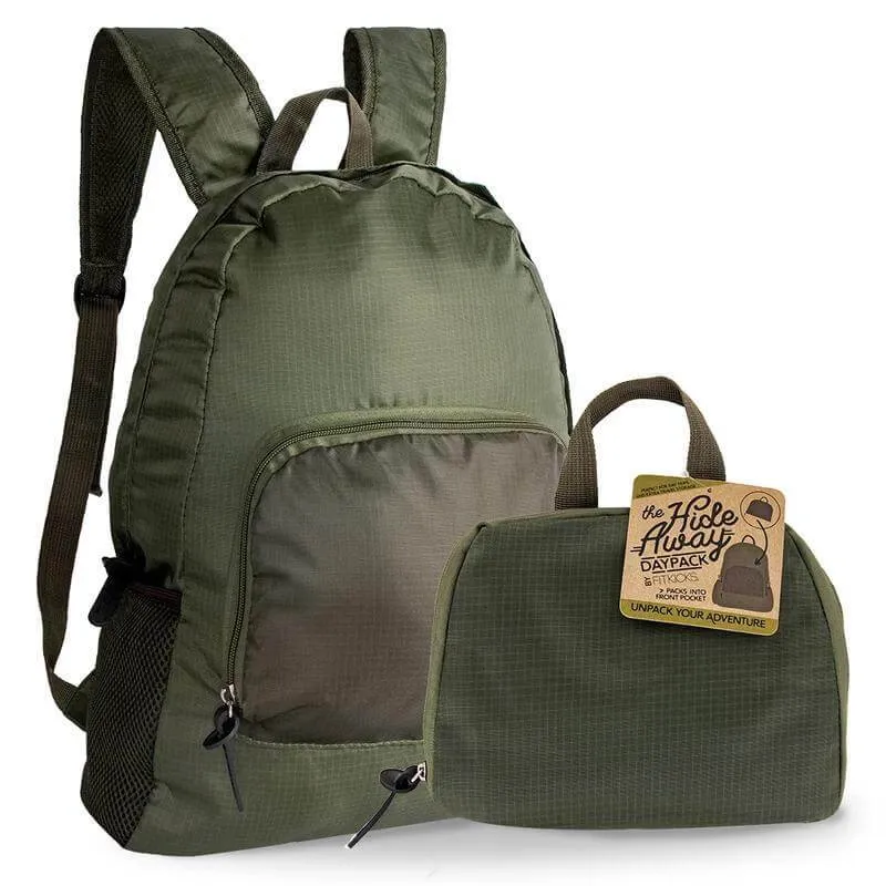 FITKICKS HIDEAWAY DAYPACK Foldable its own front pocket