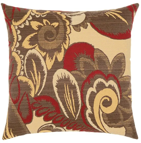 Floral Golden Wave Sunbrella® Outdoor Pillows