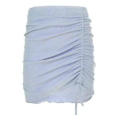 Glow Chic's Threaded Drawstring Pleated Skirt