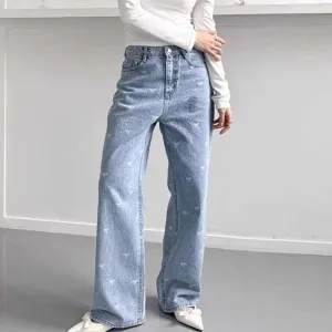 Glow Chic's Wide Leg Straight Jeans