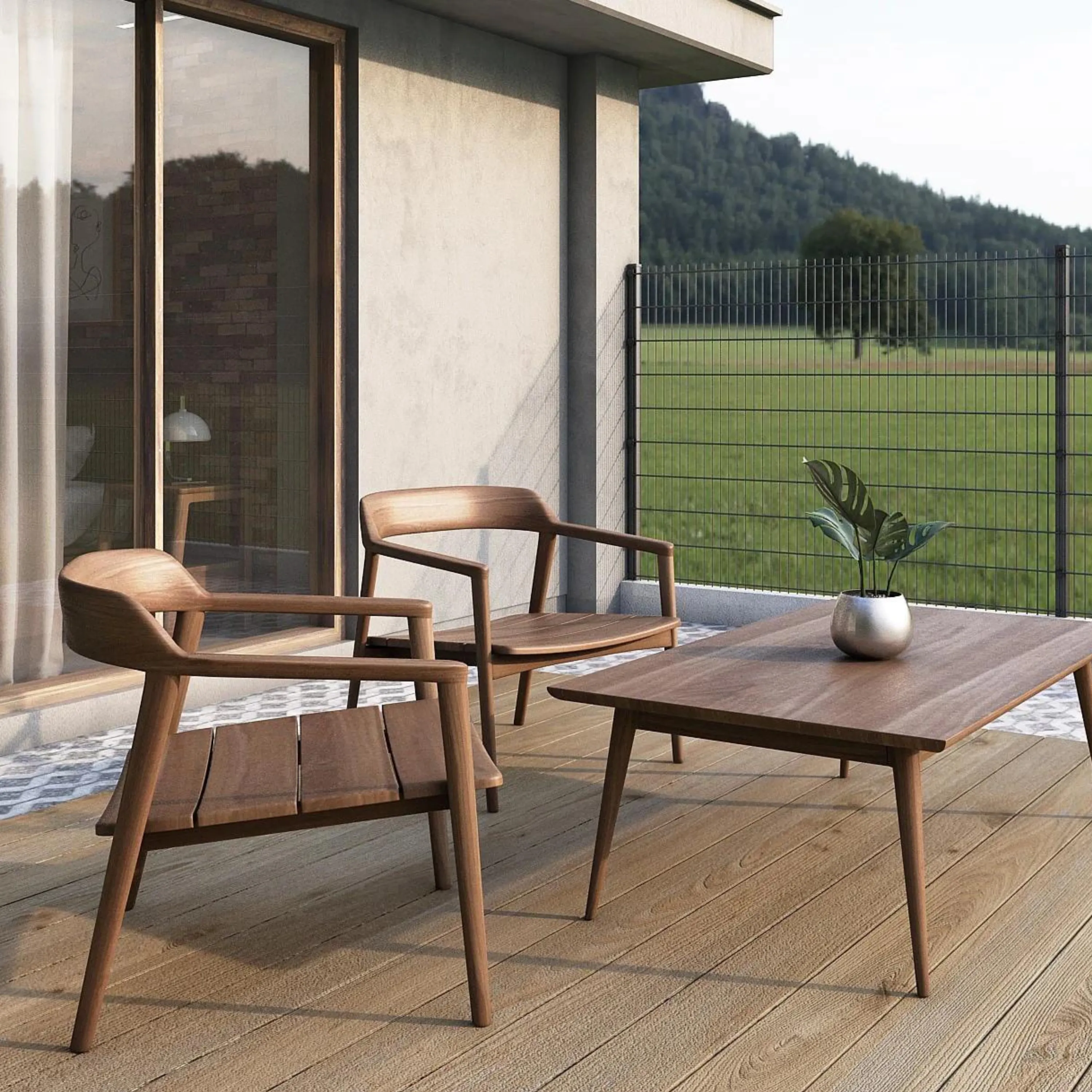 Grasshopper Outdoor Easy Chair - Teak