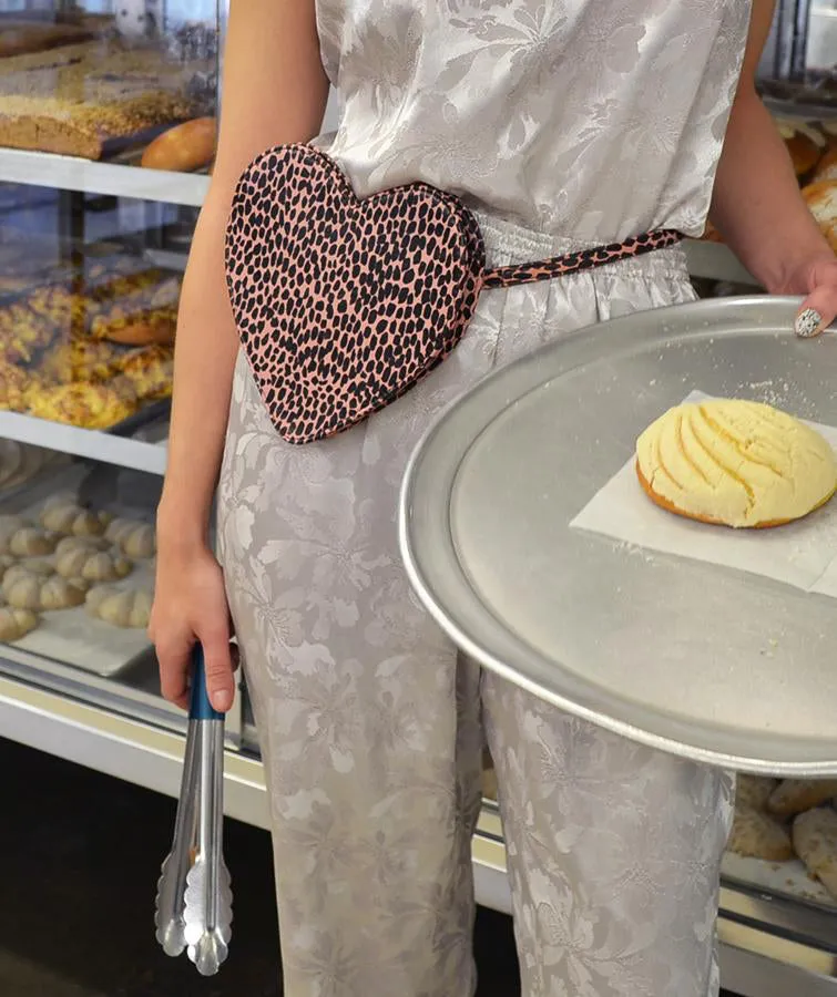 Heart Fanny Pack | Pink Leopard