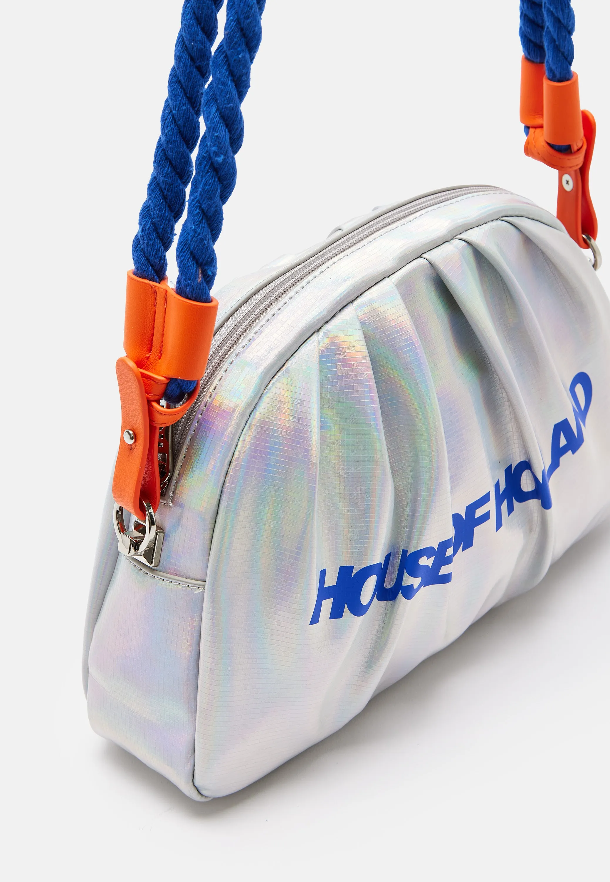 House of Holland Holographic Shoulder With Bag Blue Rope Strap