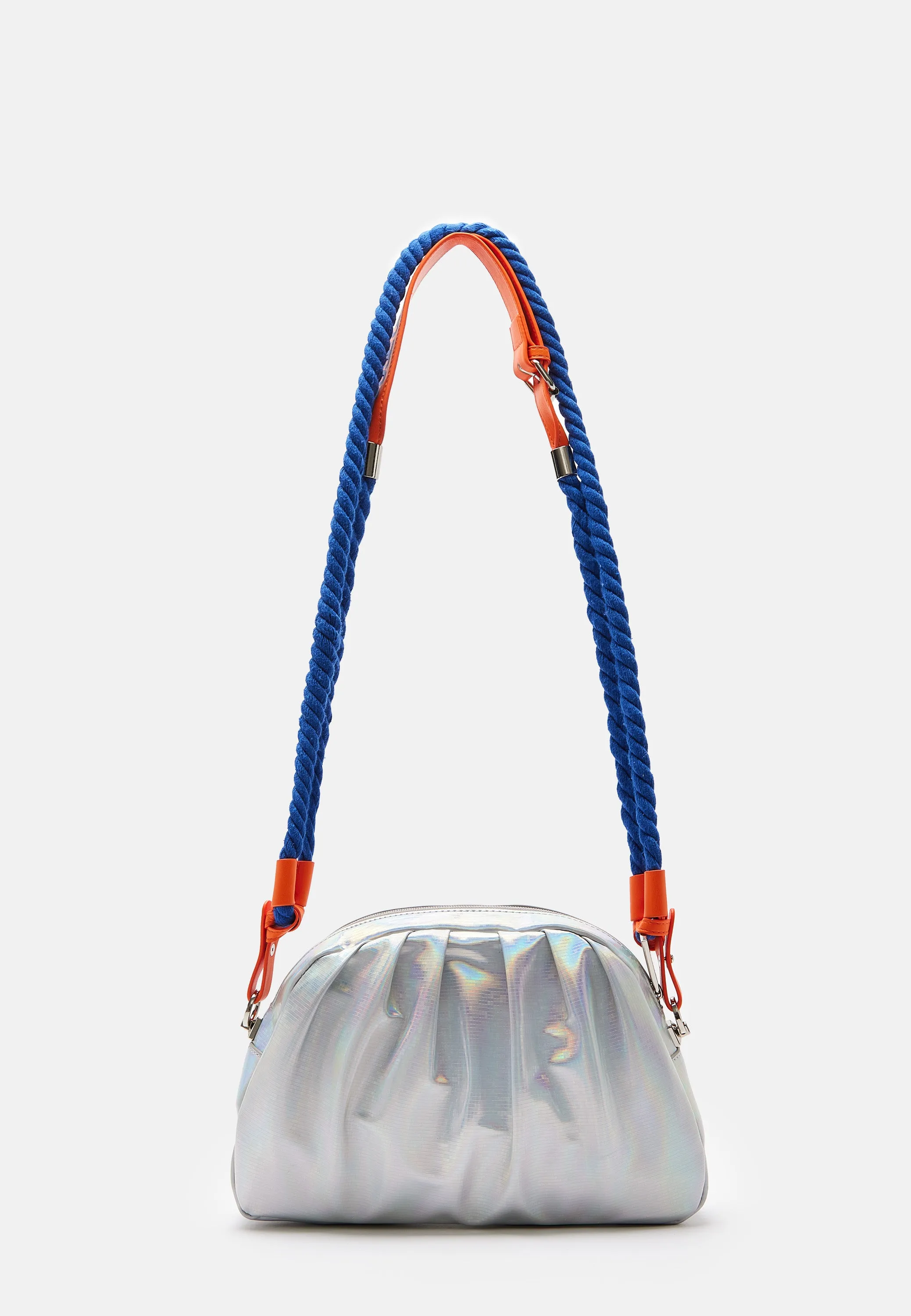 House of Holland Holographic Shoulder With Bag Blue Rope Strap