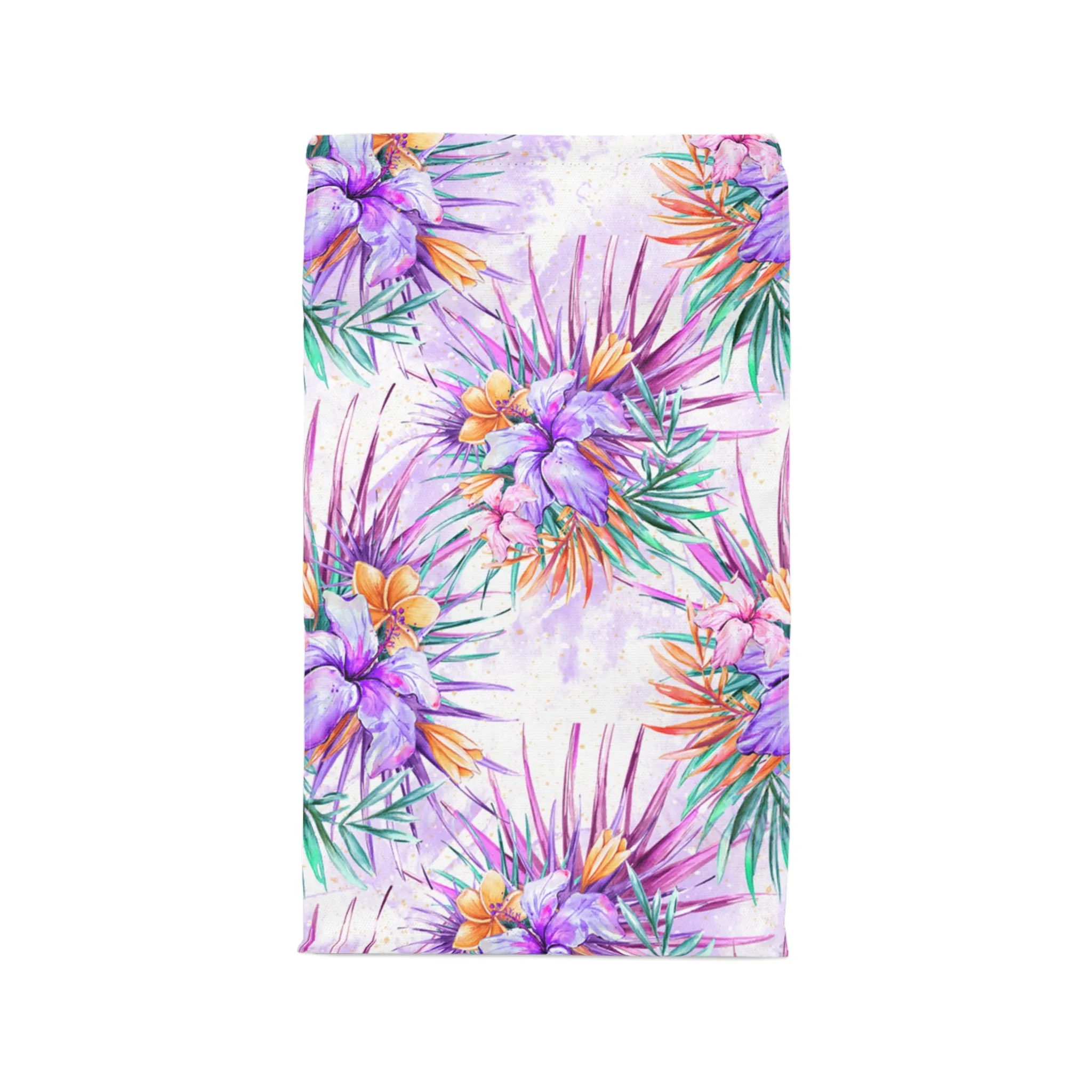 Insulated Lunch Bag Summer Floral Bag Purple Water Colour