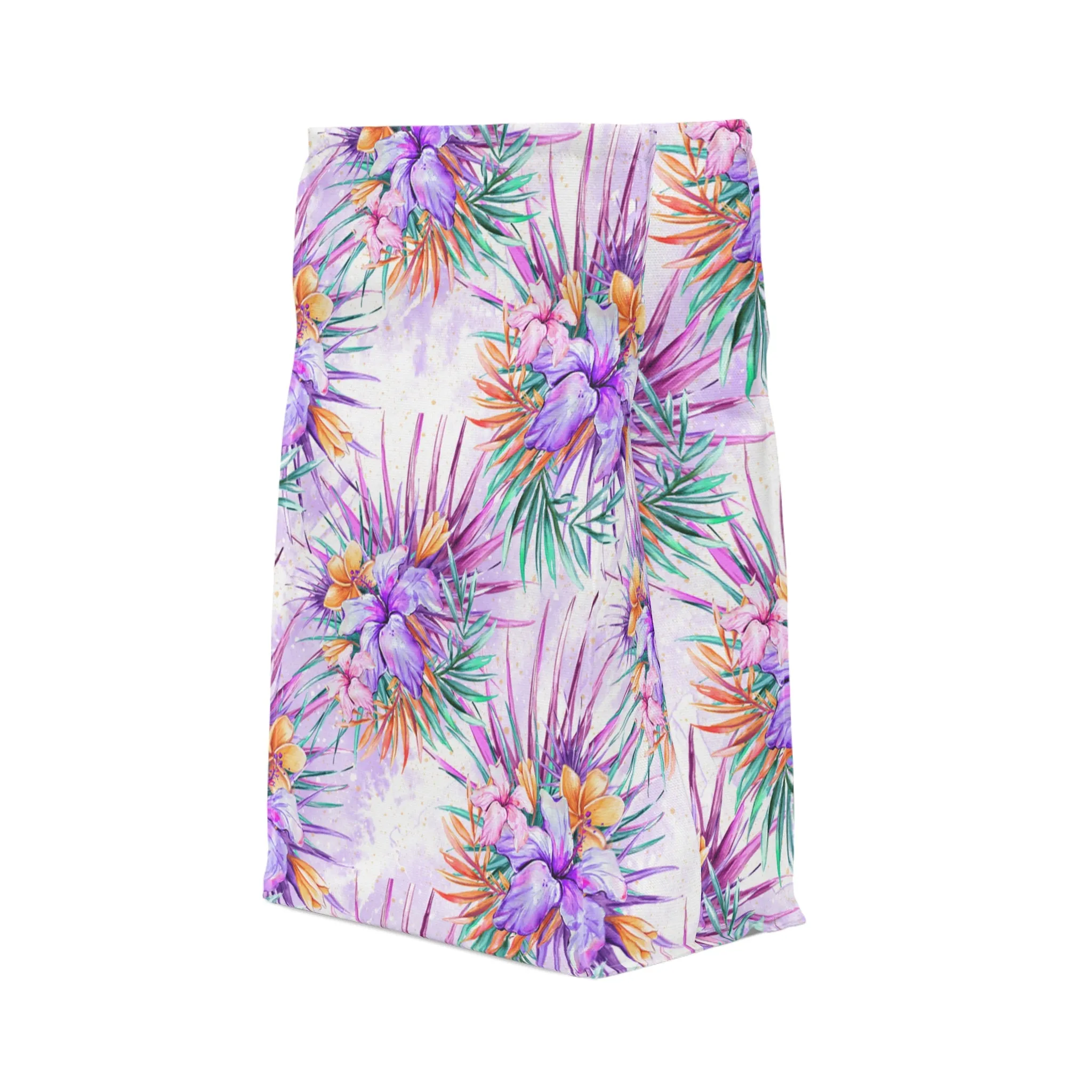 Insulated Lunch Bag Summer Floral Bag Purple Water Colour