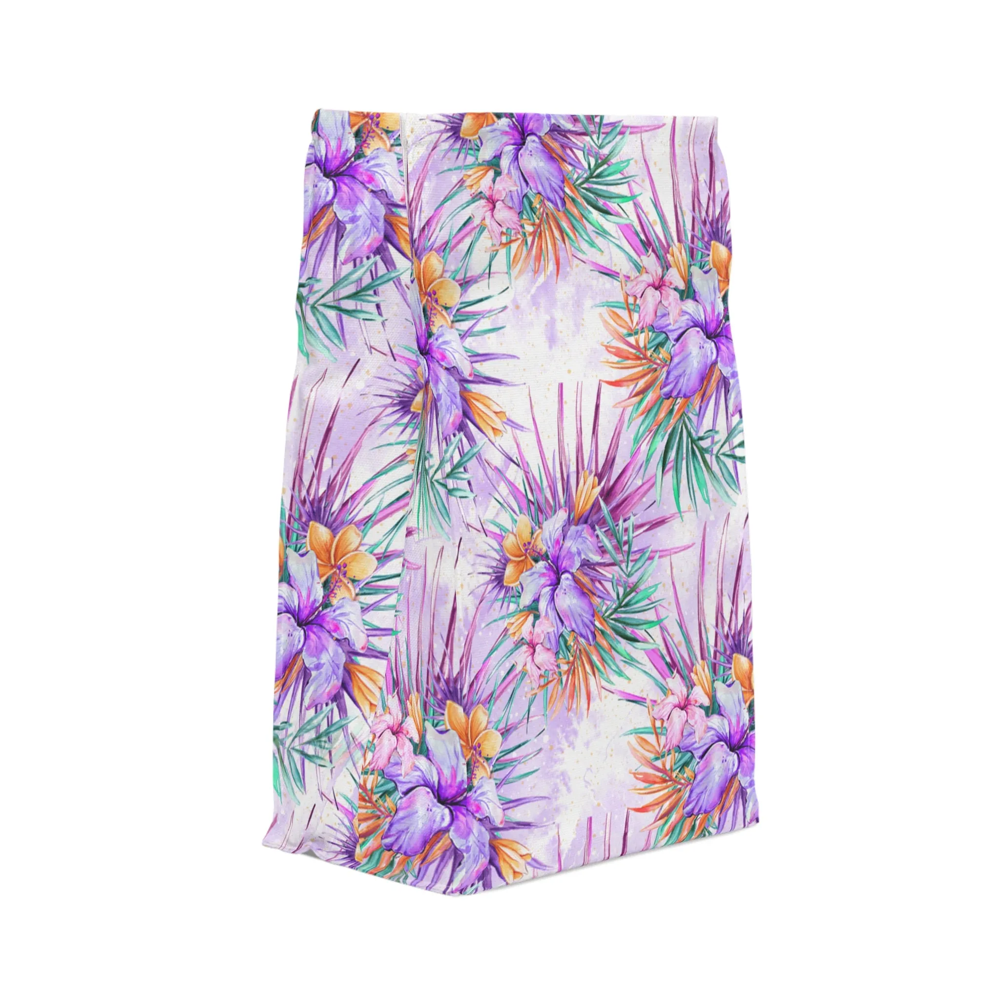Insulated Lunch Bag Summer Floral Bag Purple Water Colour