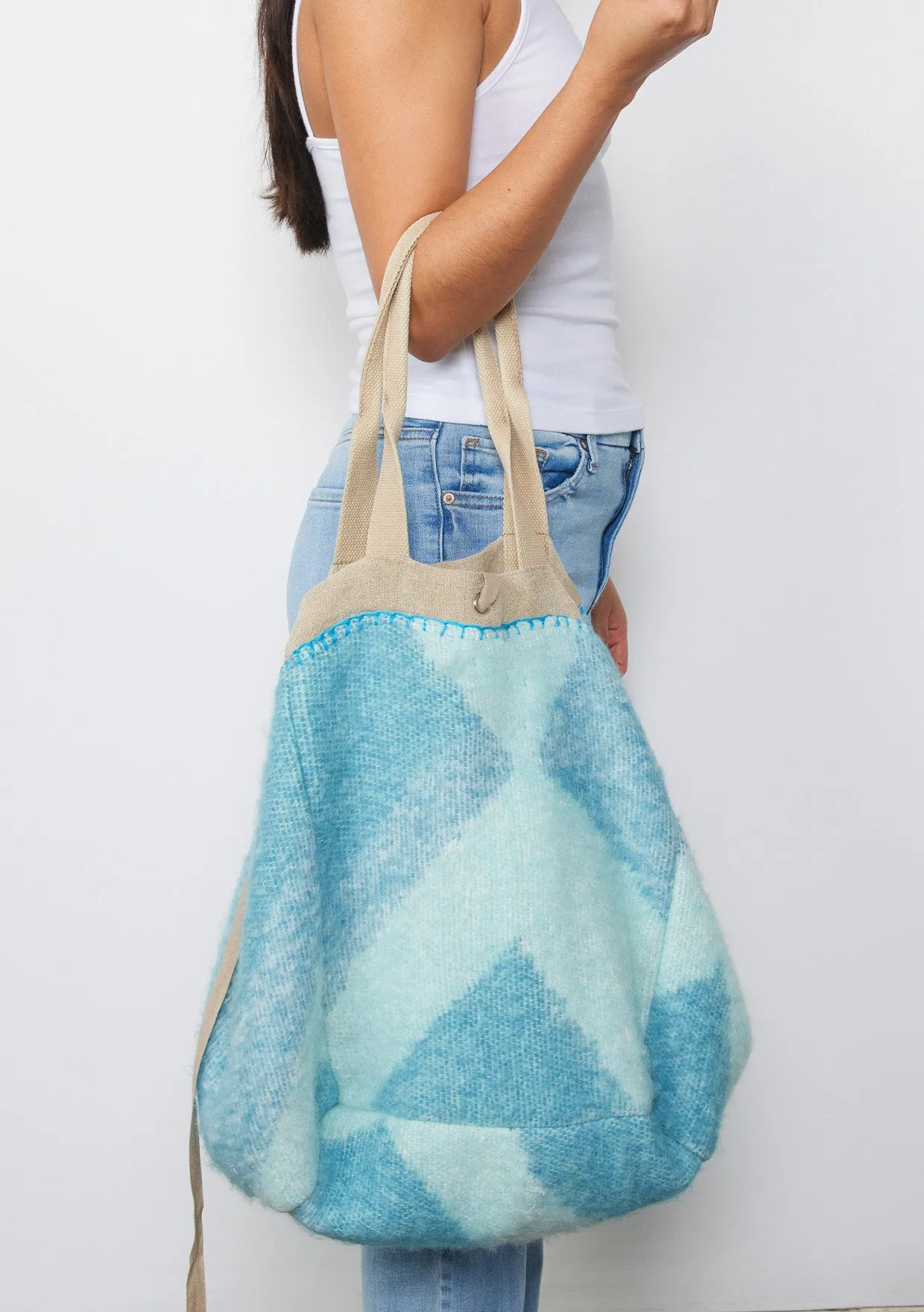 Large Reversible Fuzzy Abstract Shopper Tote Bag