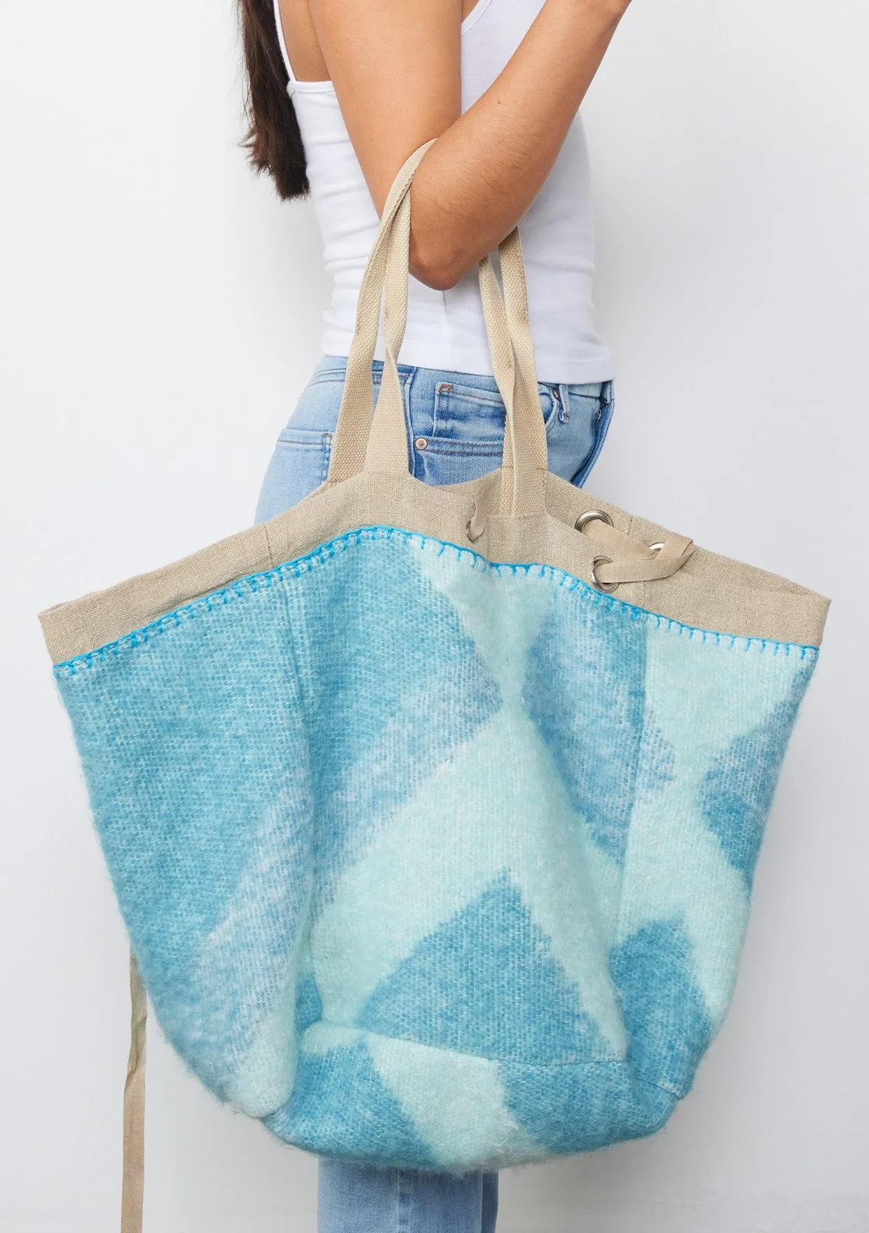 Large Reversible Fuzzy Abstract Shopper Tote Bag